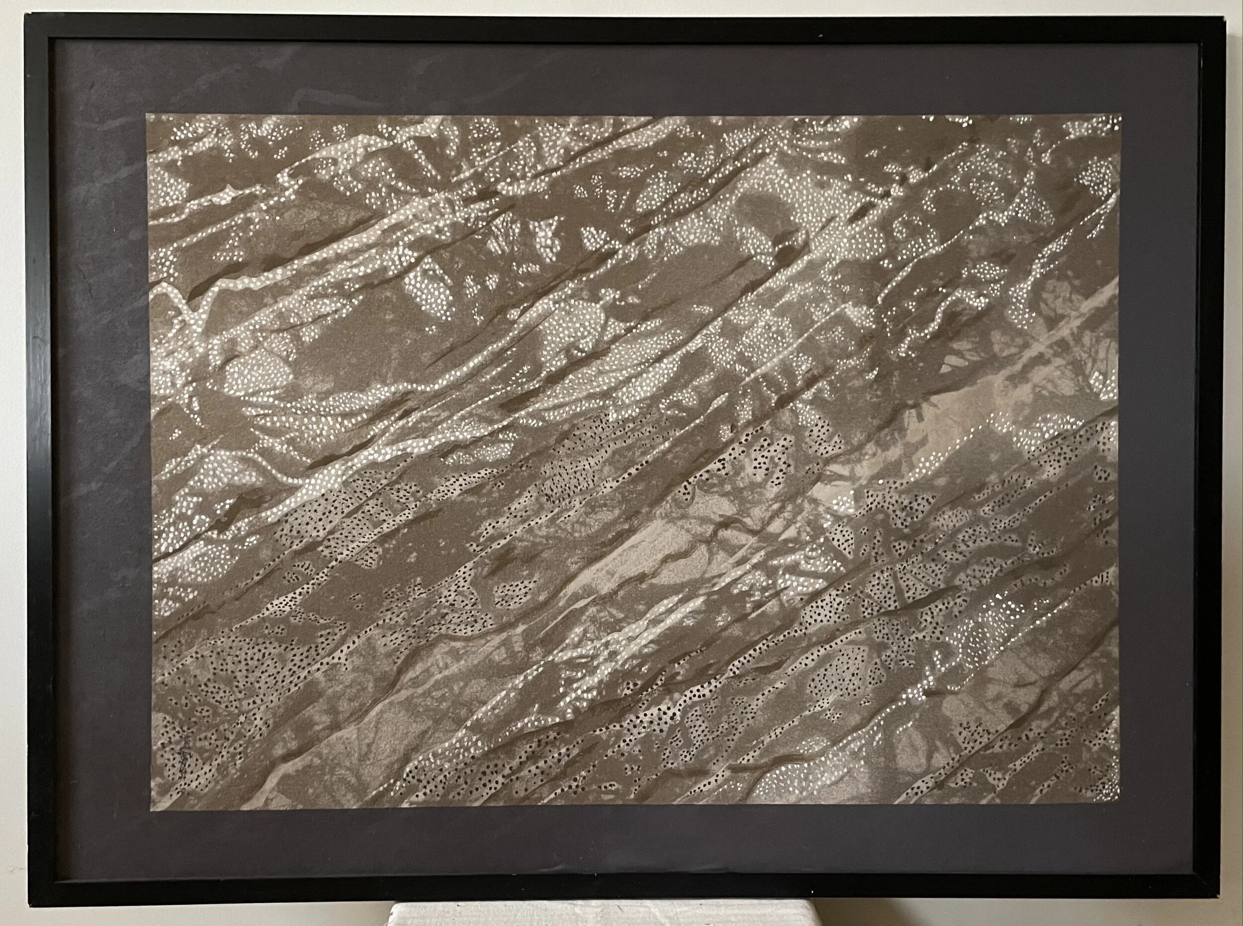 Moses Lovo "Flight Over Australia" (92x124cm); Acryl auf Papier -3.500€