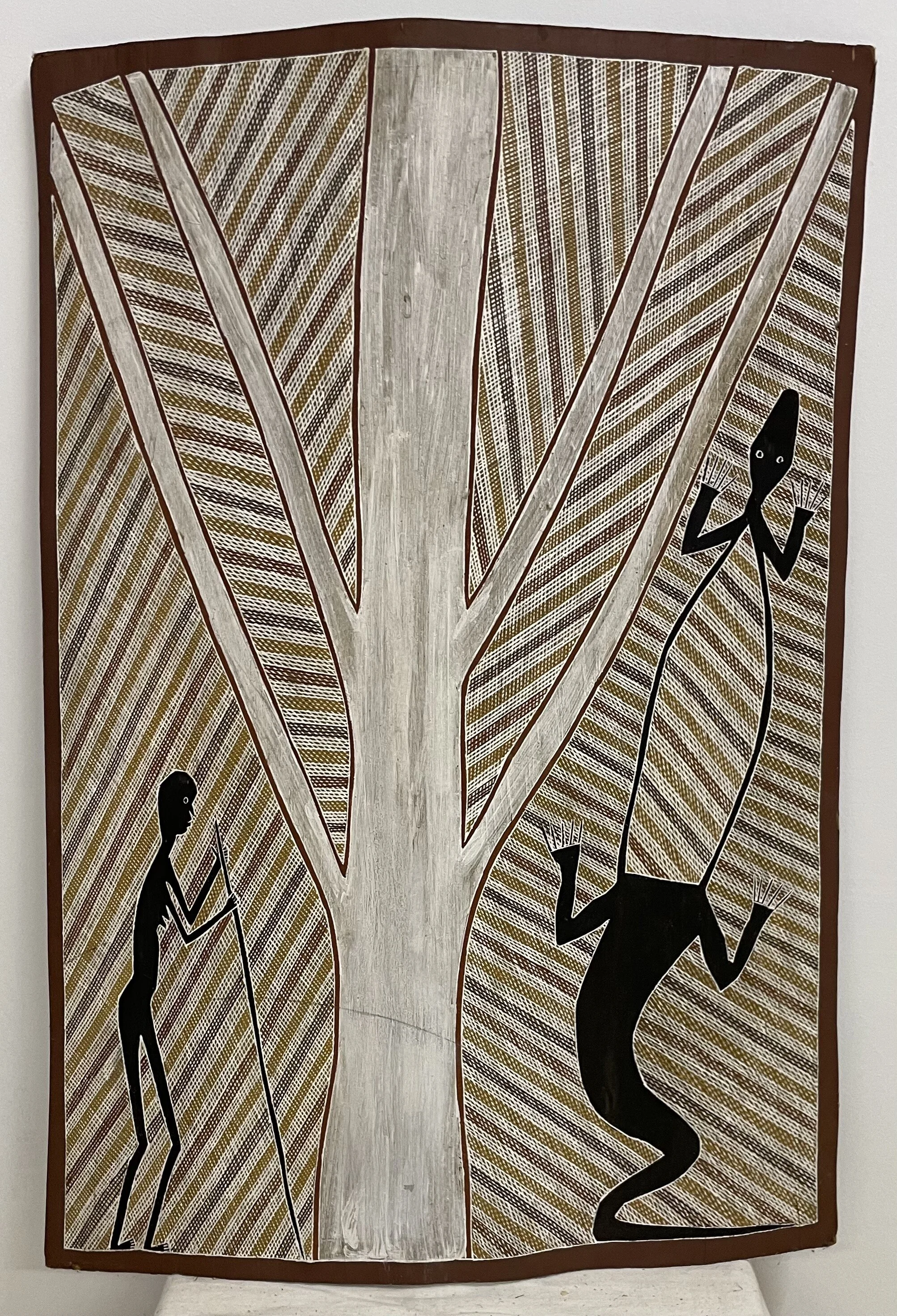 Terry Ngamanduy "O.T." (87x57cm); Bark Painting -1.600€