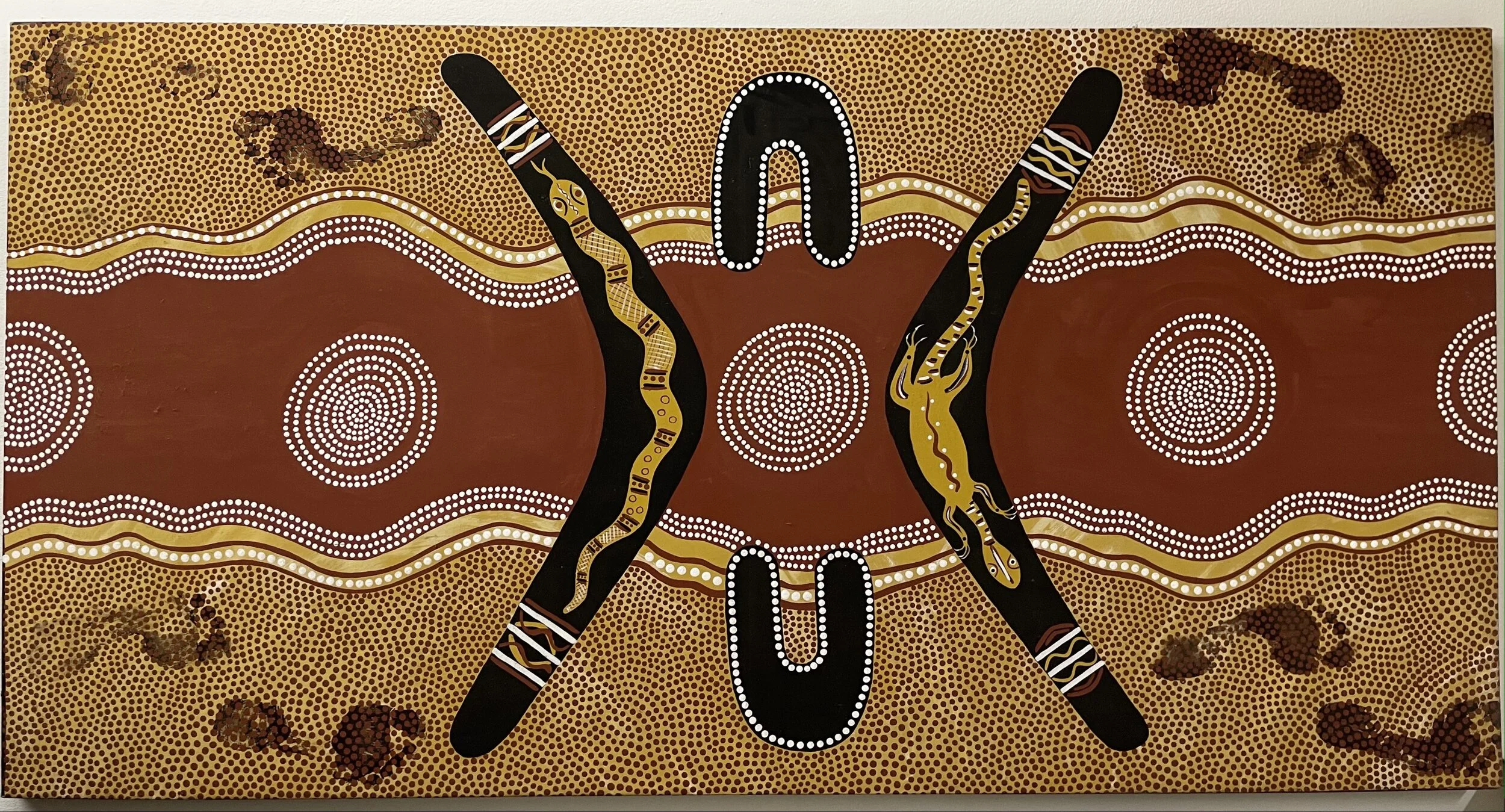 "Walkabout" (90x174cm); mit Jurragabari; Acryl auf Leinwand -3.800€