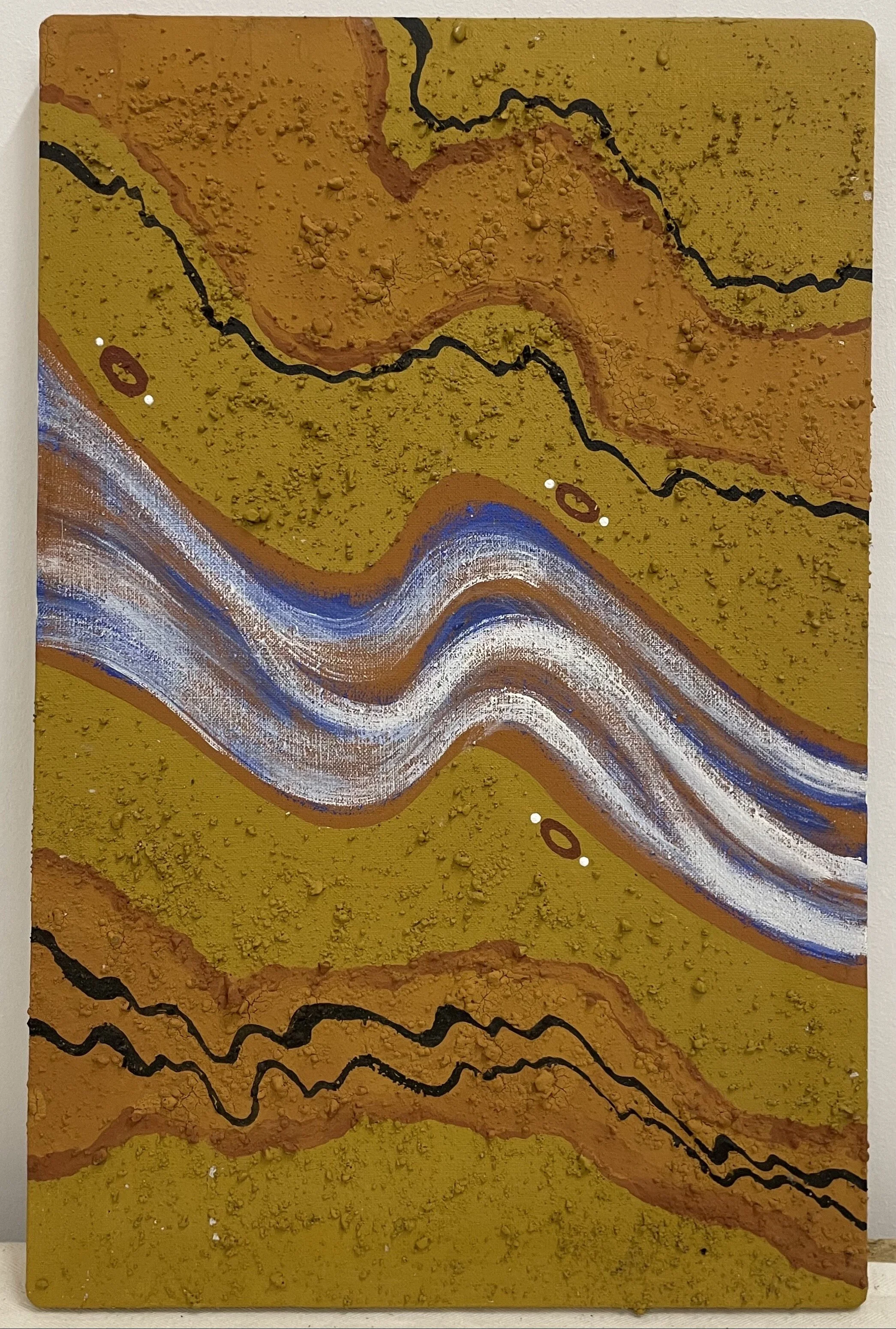 "Camp Sites" (47x30.5cm); Mischtechnik auf Leinwand -580€