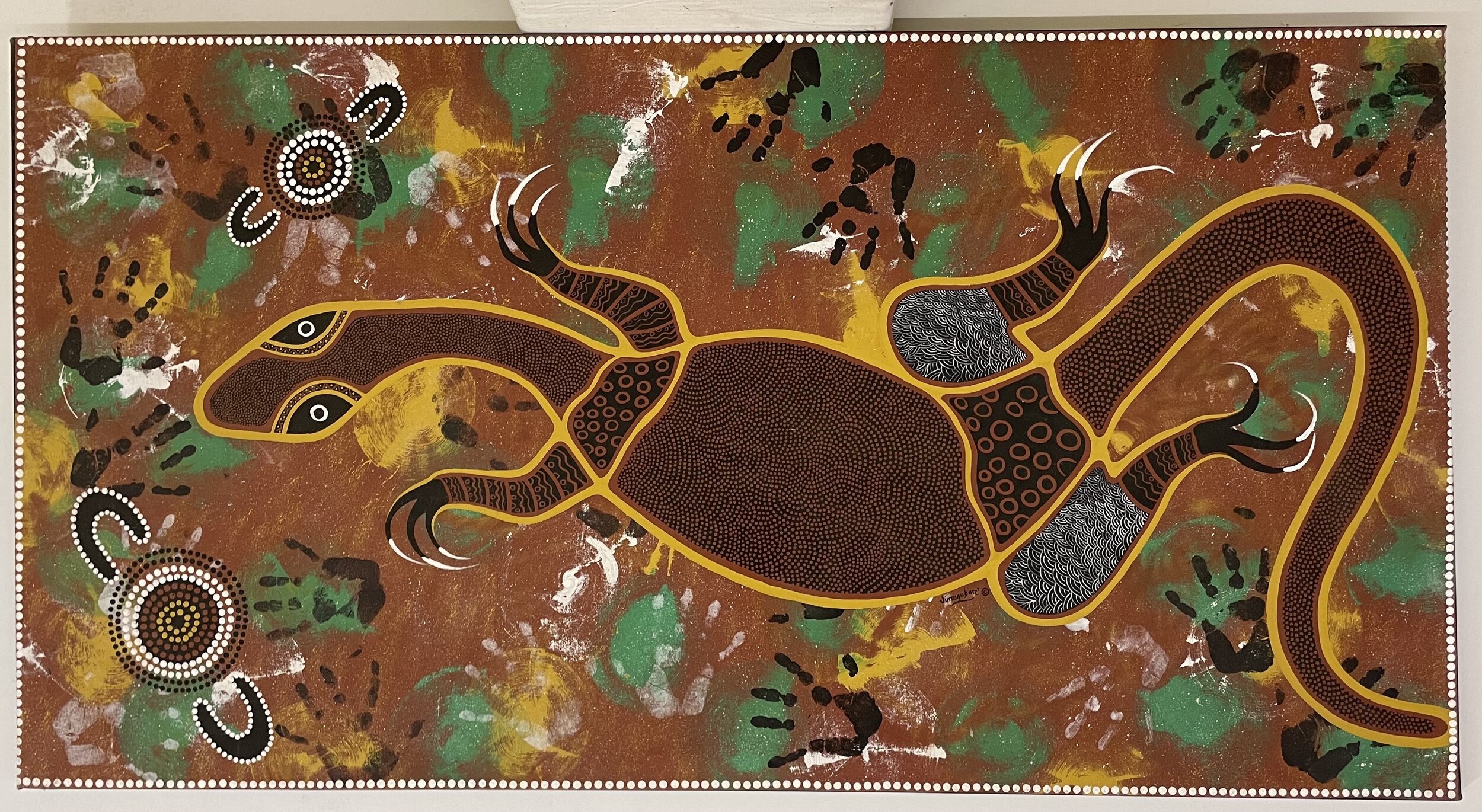 Jurragabari "Jurragabari" (90x170cm); Acryl auf Leinwand -2.500€