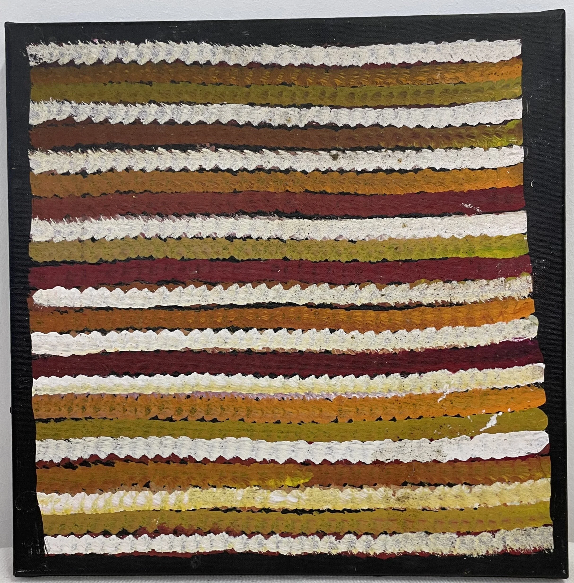 Mary Morteon "Rain Bow Bore" (35x35cm); Acryl auf Leinwand -120€