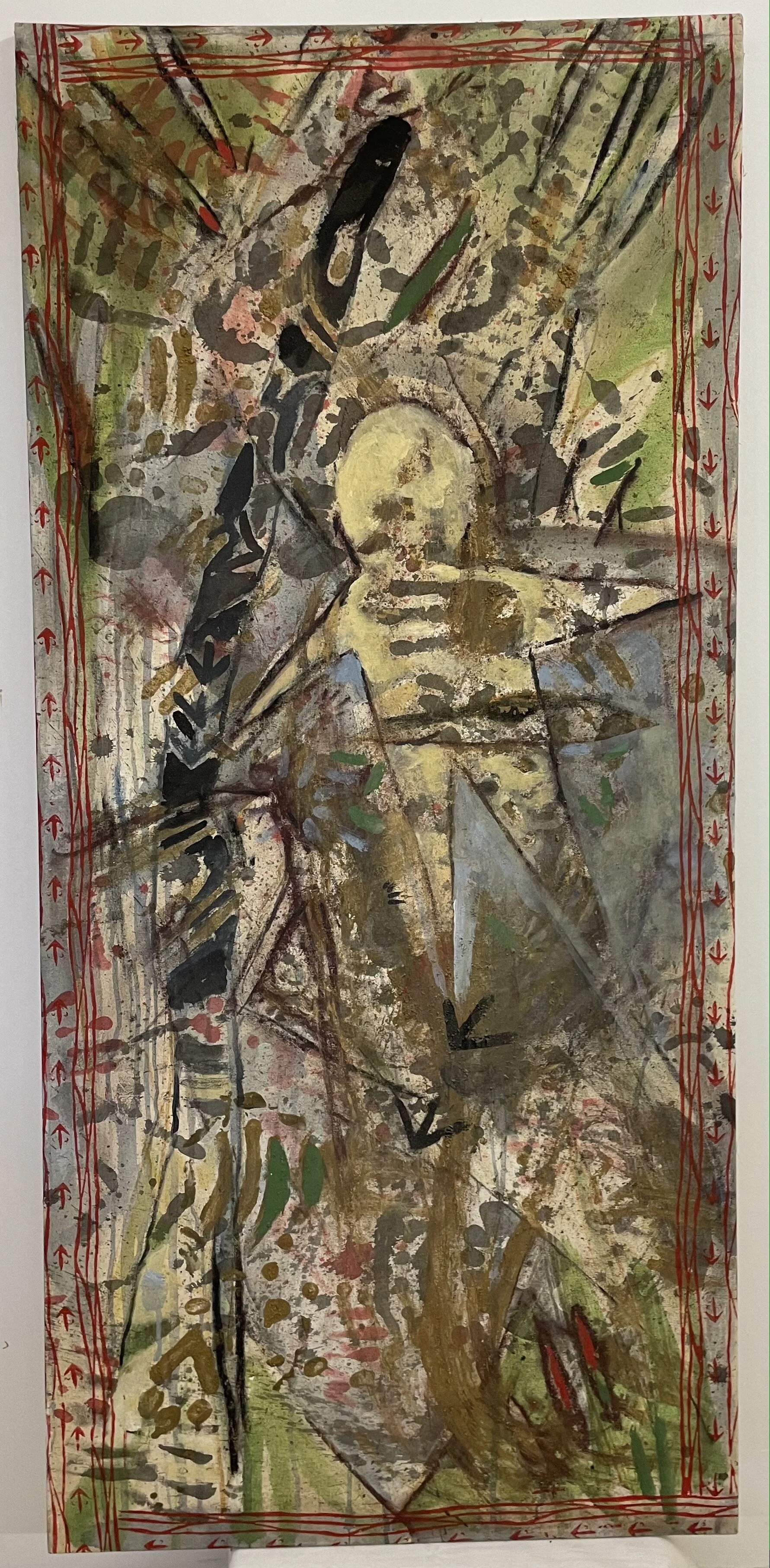 "Aboriginal Inspirations" (150x70cm); mit Erich Spindler; Mischtechnik auf Leinwand -800€