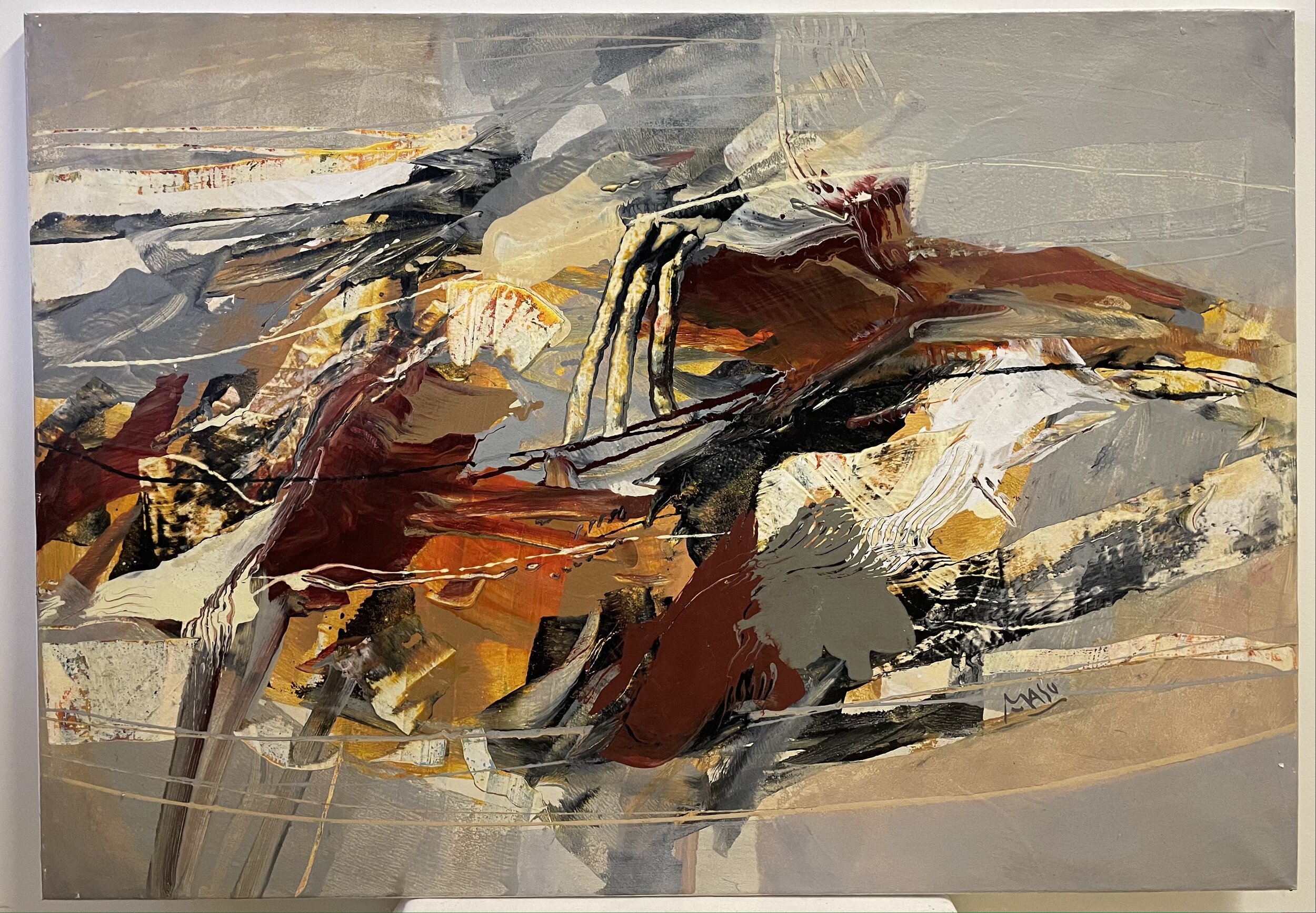 Mathias Baumgartner "Sand und Erde" (70x100cm); Acryl auf Leinwand -1.200€