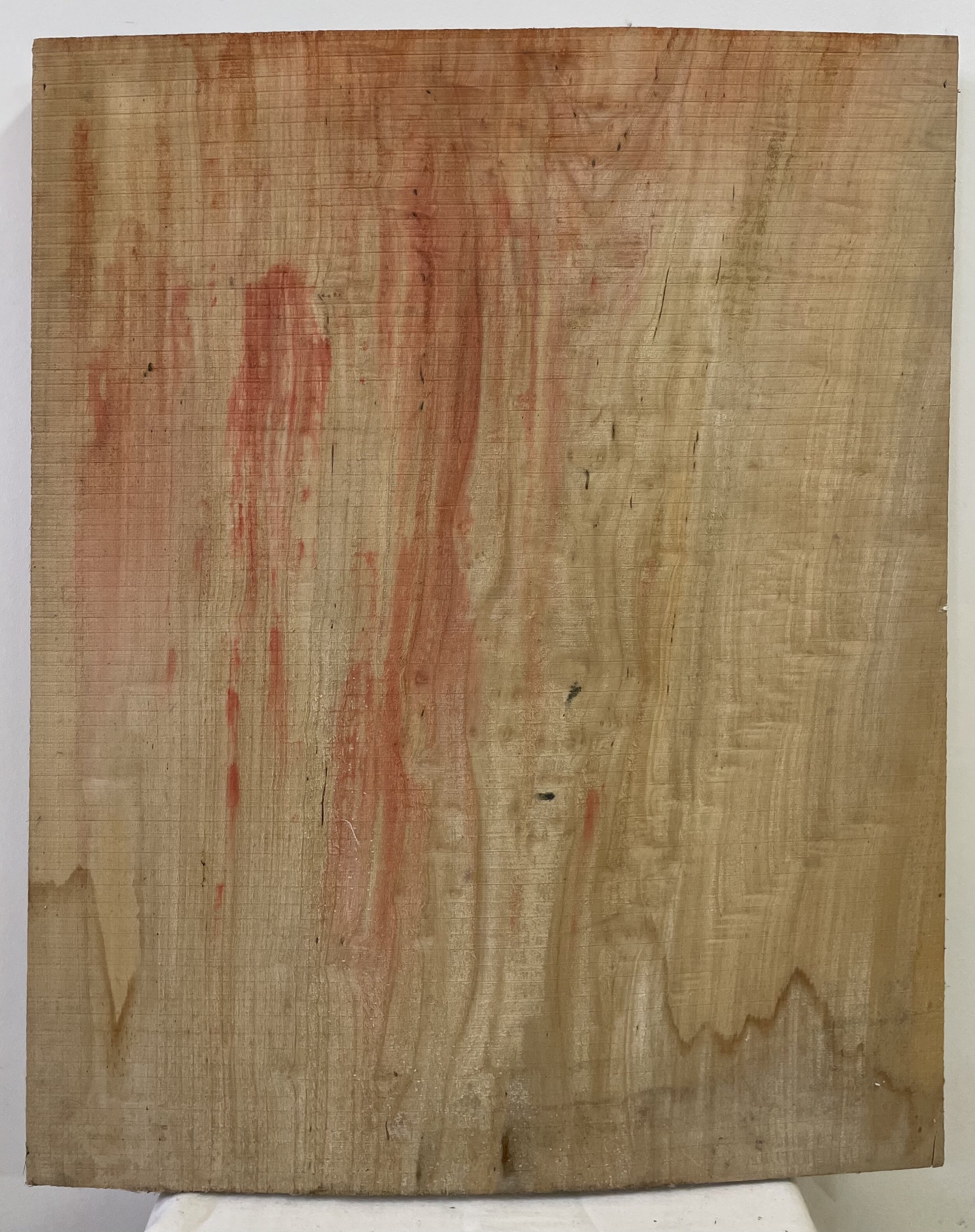 Alois Lindenbauer "Sickerung" (80x64cm); Fruchtsaft und Holz -600€