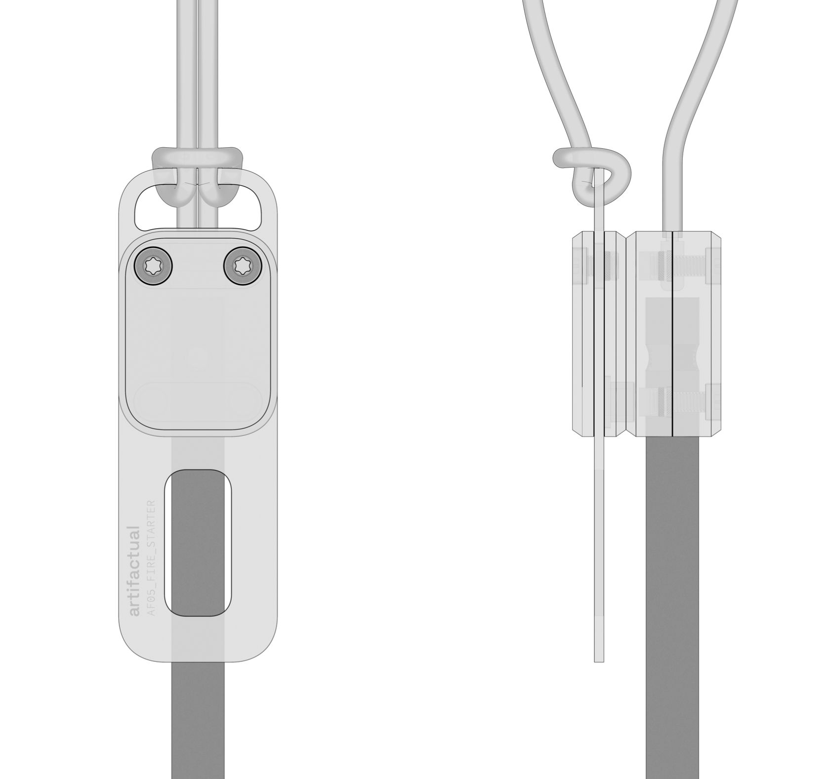 Diagram of a fire alarm switch with labels and wiring