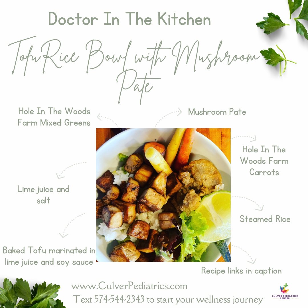 Tofu Rice Bowl With Mushroom Pate