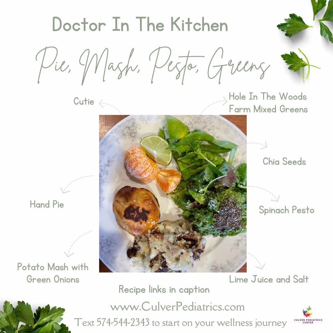 Doctor In The Kitchen: Pies, Potato Mash, Greens, Pesto