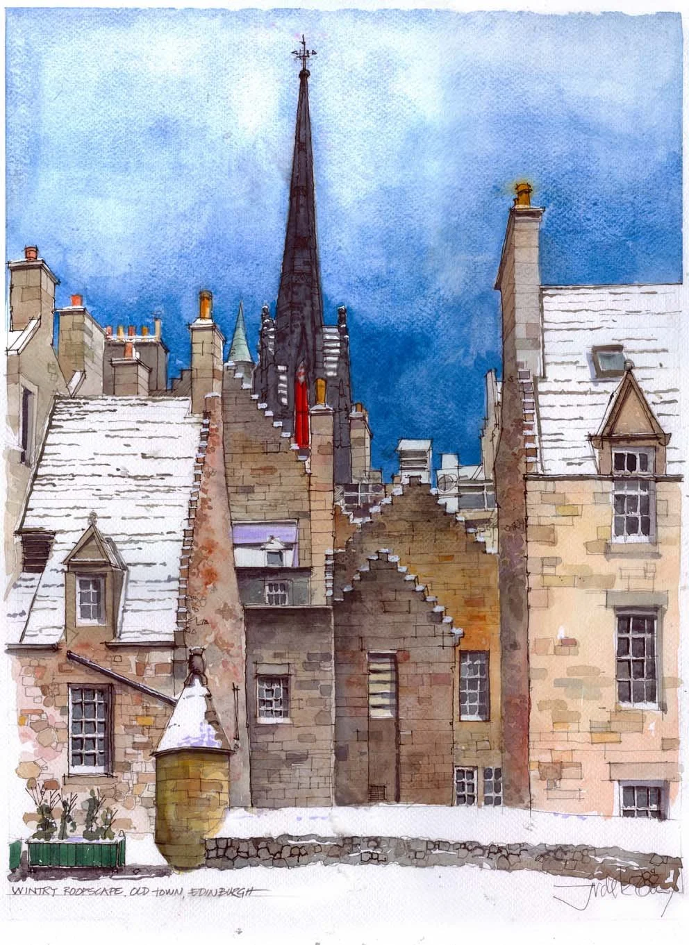 2025- WINTRYROOFSCAPEOLDTOWN at 72dpi autotone.jpg