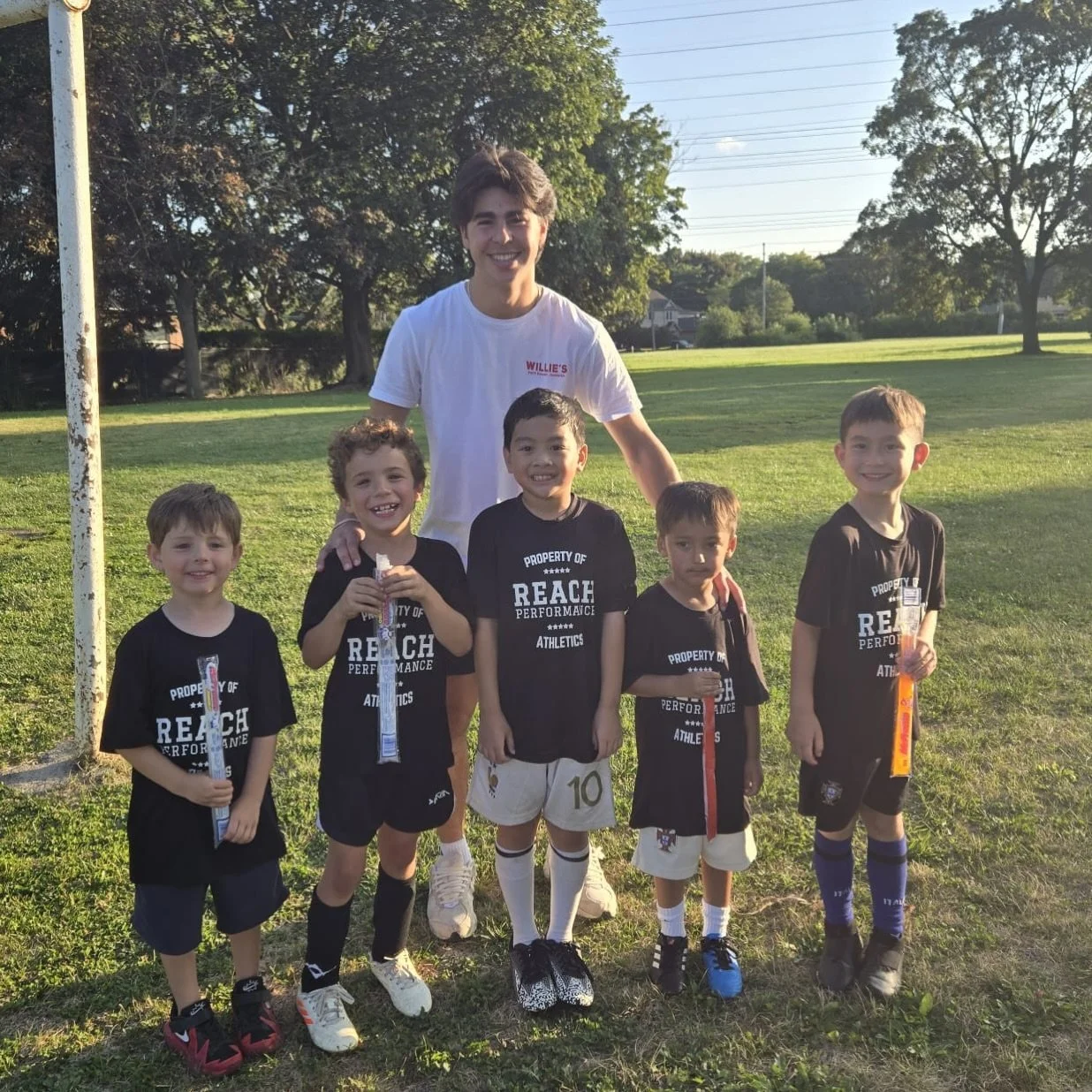 The boys wrap up their final soccer class of the summer. Coach Alexan leading the way for these soccer super stars. #summer #soccerstars⚽️ #reach #fun #etobicokesports @alexan.canale Thanks Coach! @hvvathletics