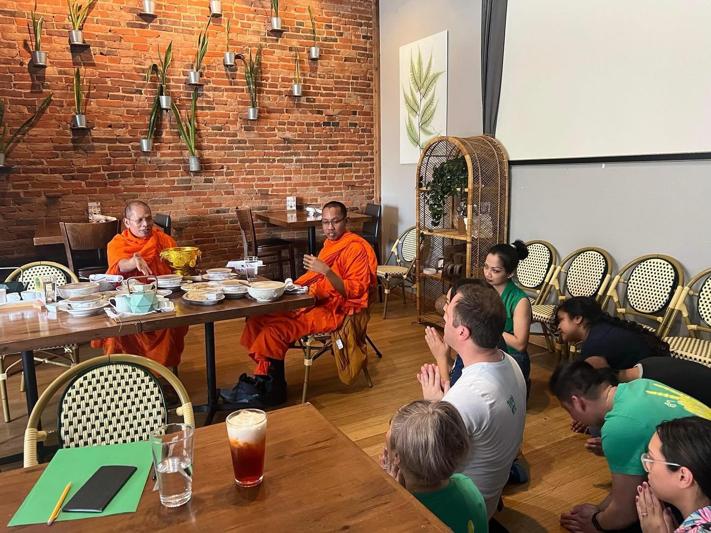 We are so thrilled to share with you our morning celebration at ThaiPop. The presence of Buddhist Monks from the Cambodian temple here in Rochester was a true blessing, filling our hearts with gratitude and good energy. We are honored to have their p