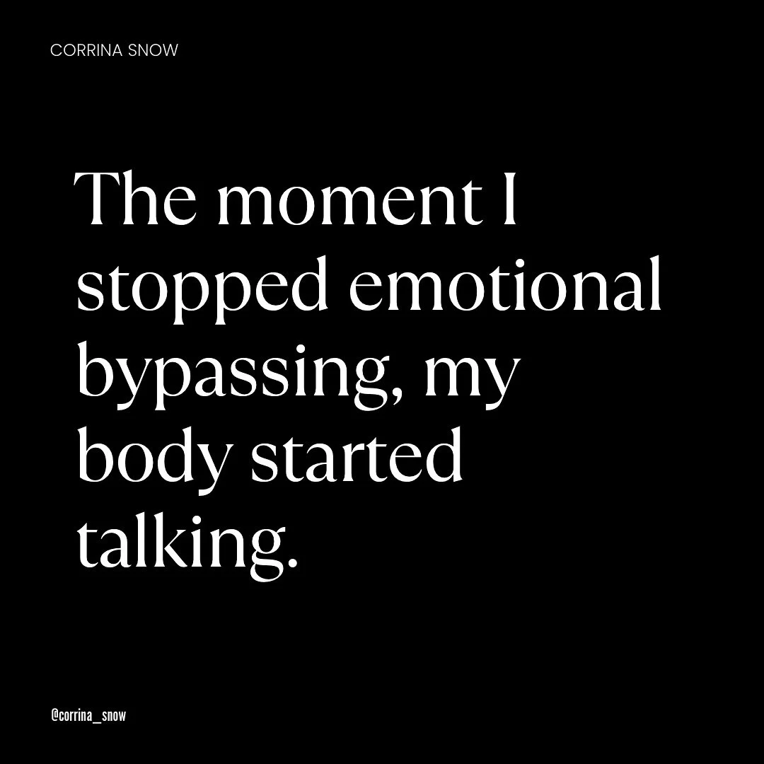 They lied to you.
Emotions are not bad.
You are not broken, hormonal, or too much for having them.
Bypassing is an epidemic. And it’s killing us.
Feeling is discouraged. Real pain is avoided.
And. The really good stuff too. Love. Exciteme