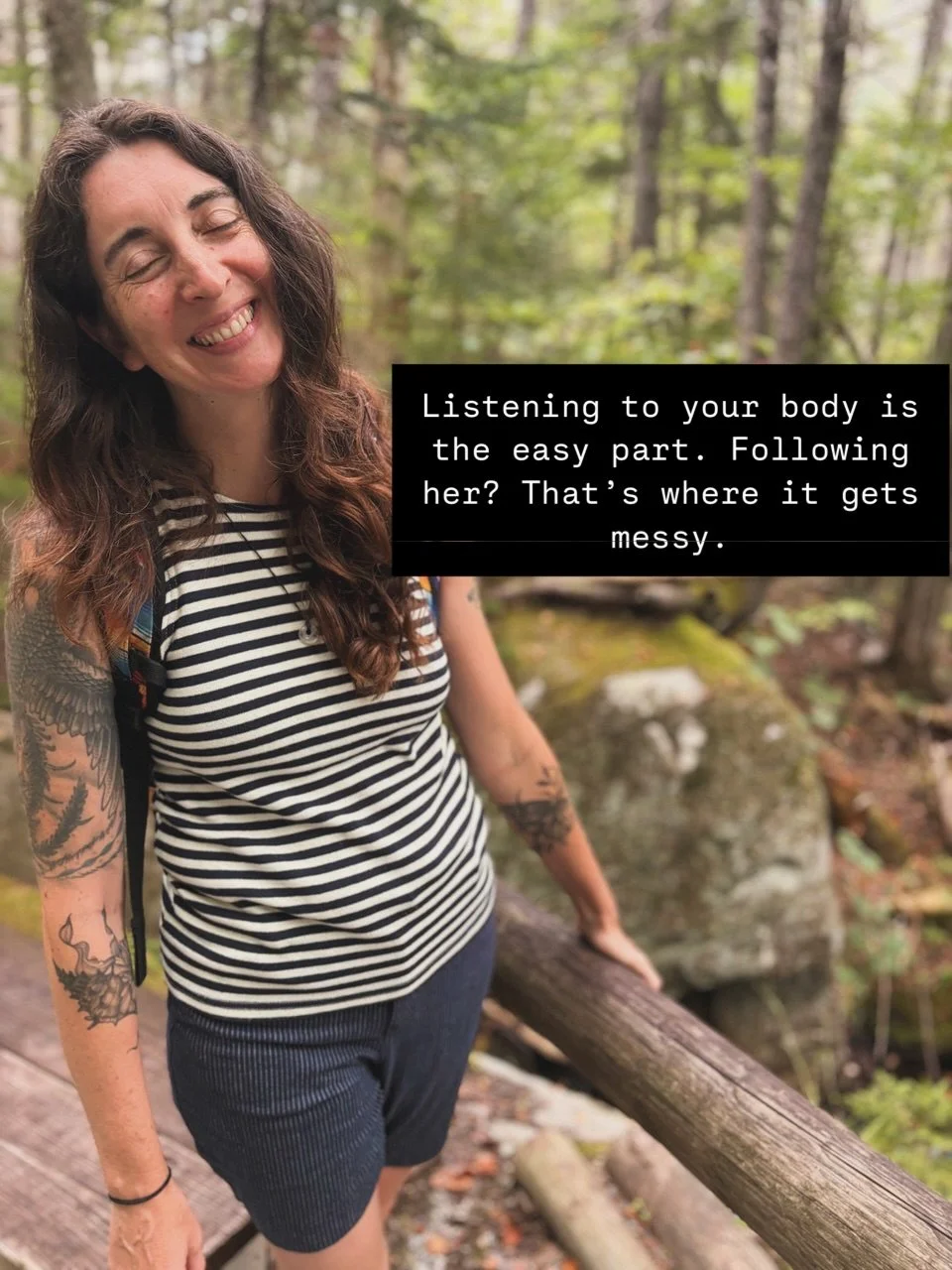 My body saved my life. Yes. But I&rsquo;m not just safe. I&rsquo;m so damn proud of myself and the glass I crawled through. 

Your body knows. I teach you how to listen AND how to follow your own damn wisdom. 

DM for details on courses and upcoming 