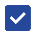 Blue checkmark inside a blue square with rounded corners.