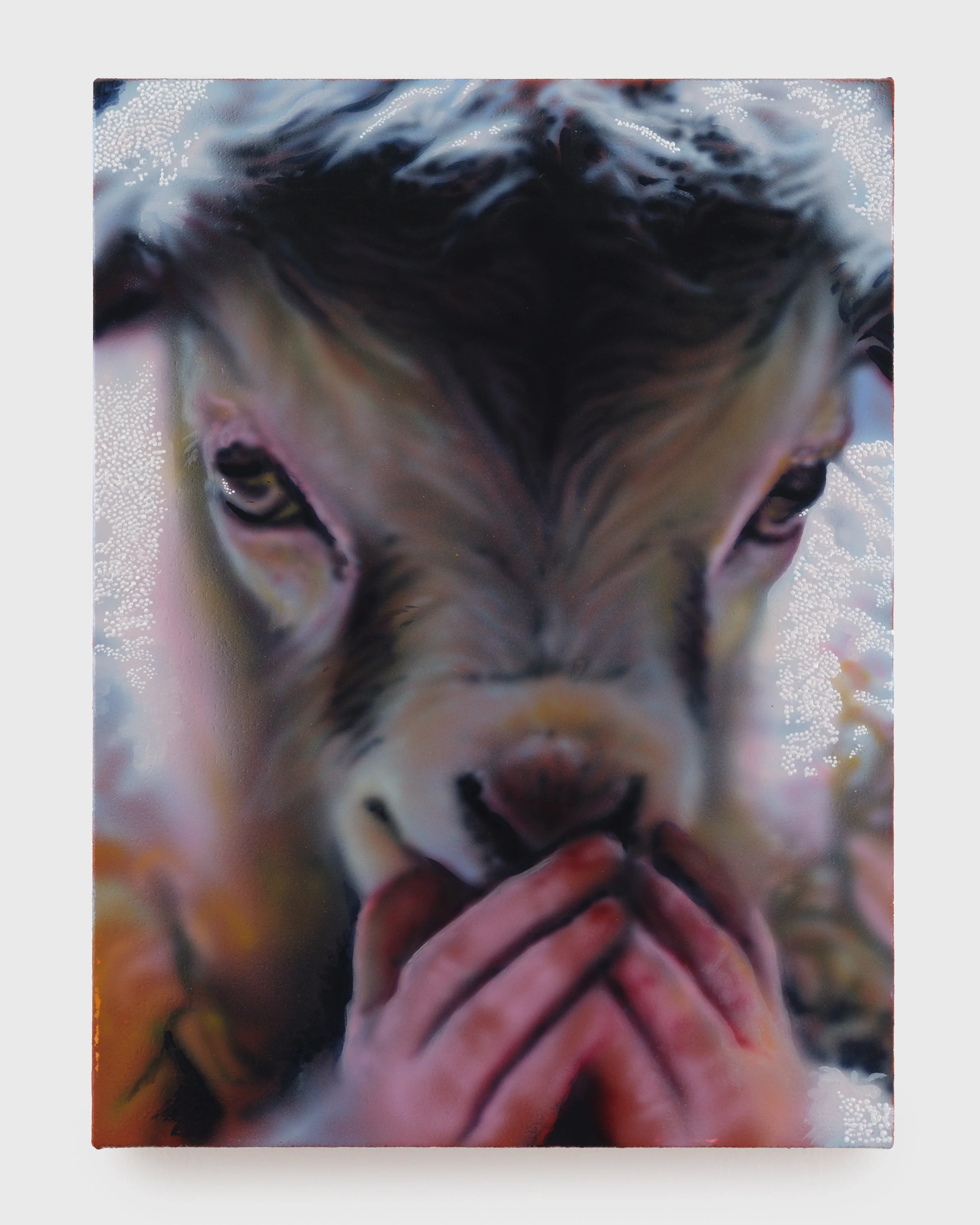  Hollow of Hand , 2026, Acrylic on canvas, 16 x 12 in