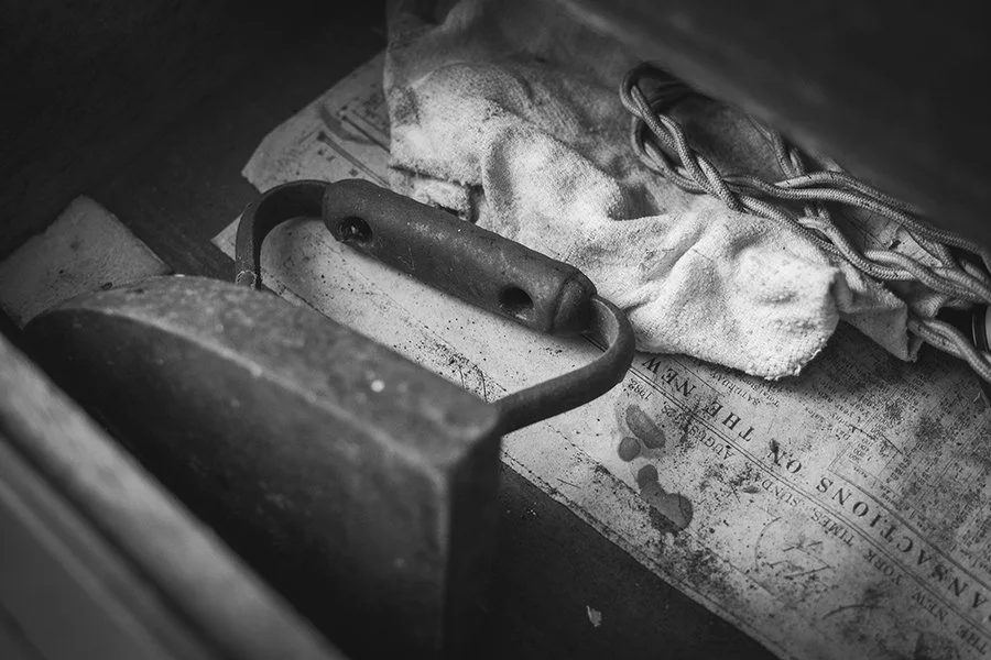 S Lawhorne Photography | antique-iron-and-newspaper.jpg