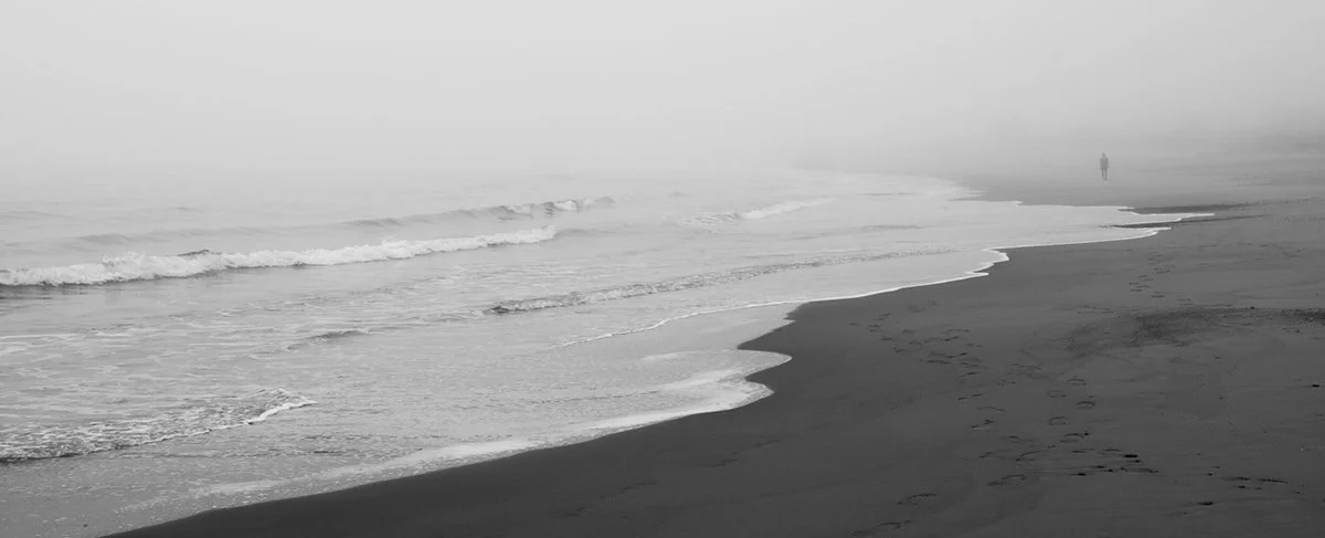 S Lawhorne Photography | scarborough-figure-walking-on-beach-in-fog.jpg