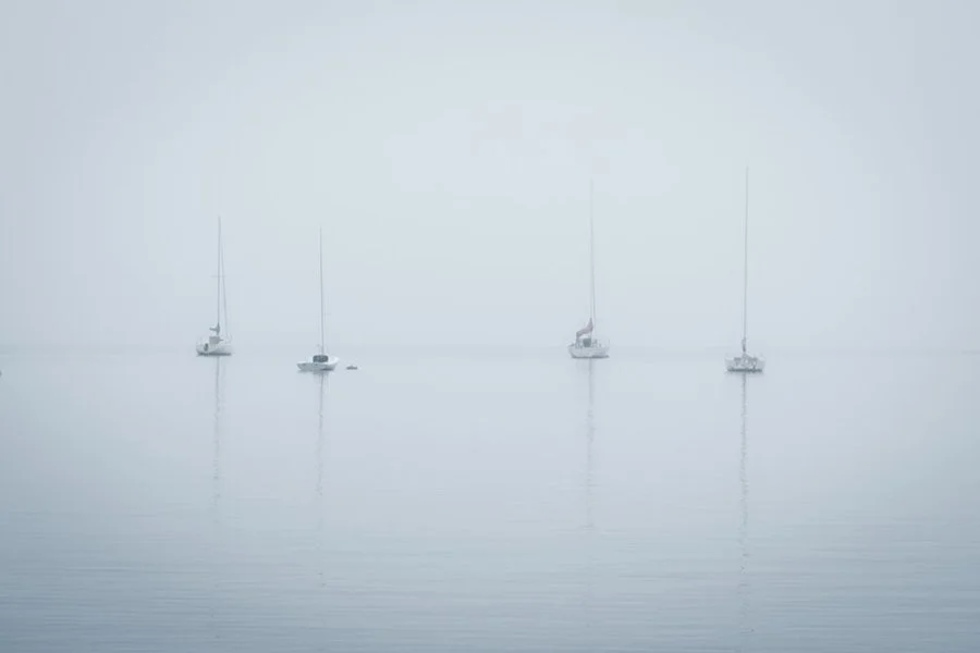 S Lawhorne Photography | Eds_Beach-Four_Boats_in-fog-north-kingstown.jpg