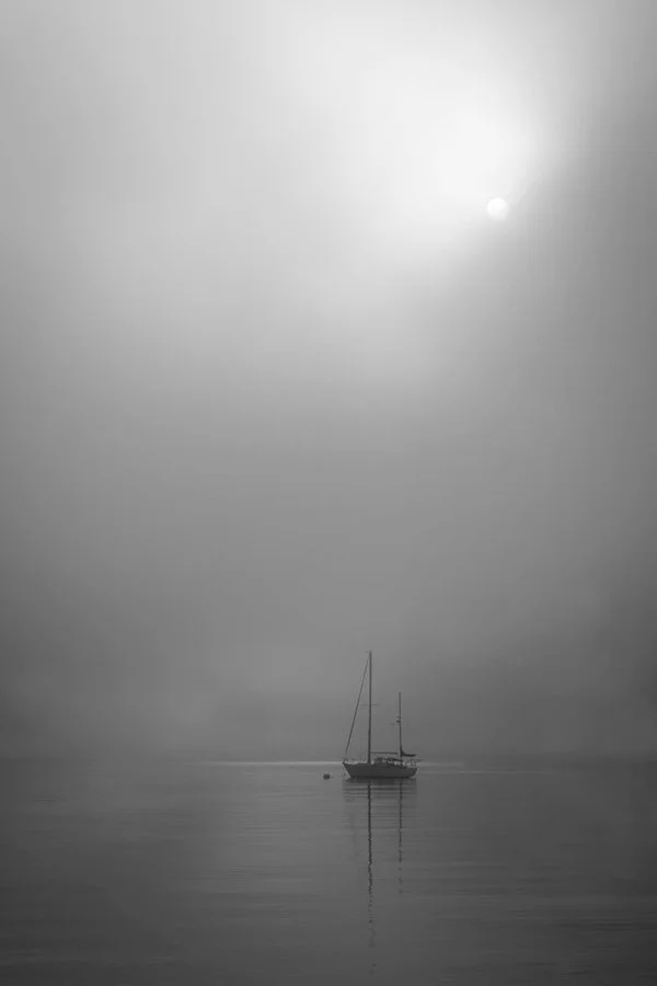 S Lawhorne Photography | wickford-sailboat-in-fog-midnight-sun.jpg