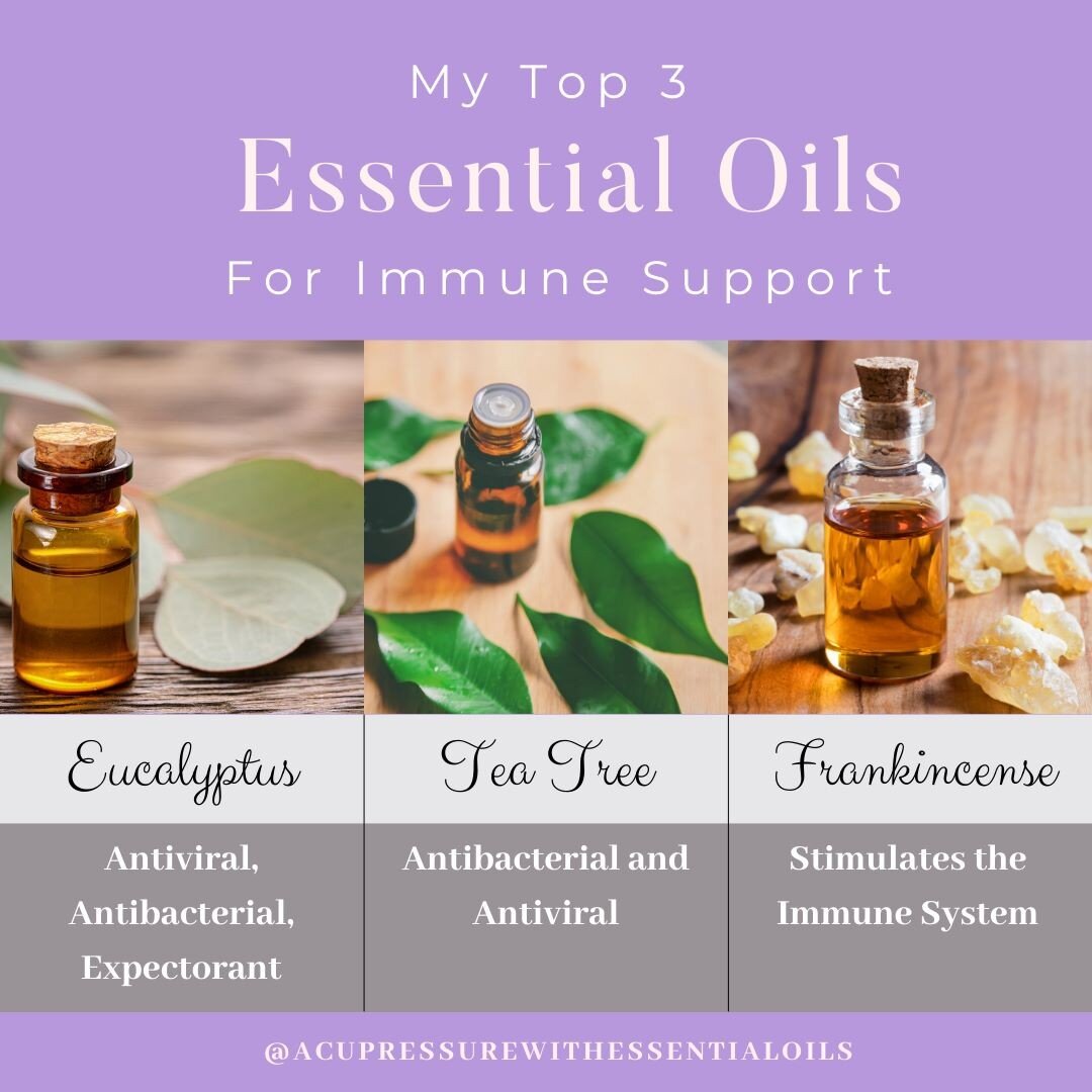We all love EO&rsquo;s for their powerful support. These three faves are known for their ability to support the immune system either by their ability to reduce pathogens or boost immune function. Any of these can be used on the thymus along the stern