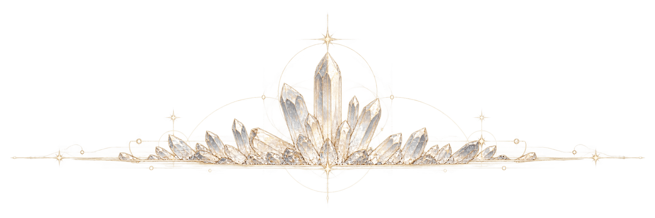 A seam of quartz crystals