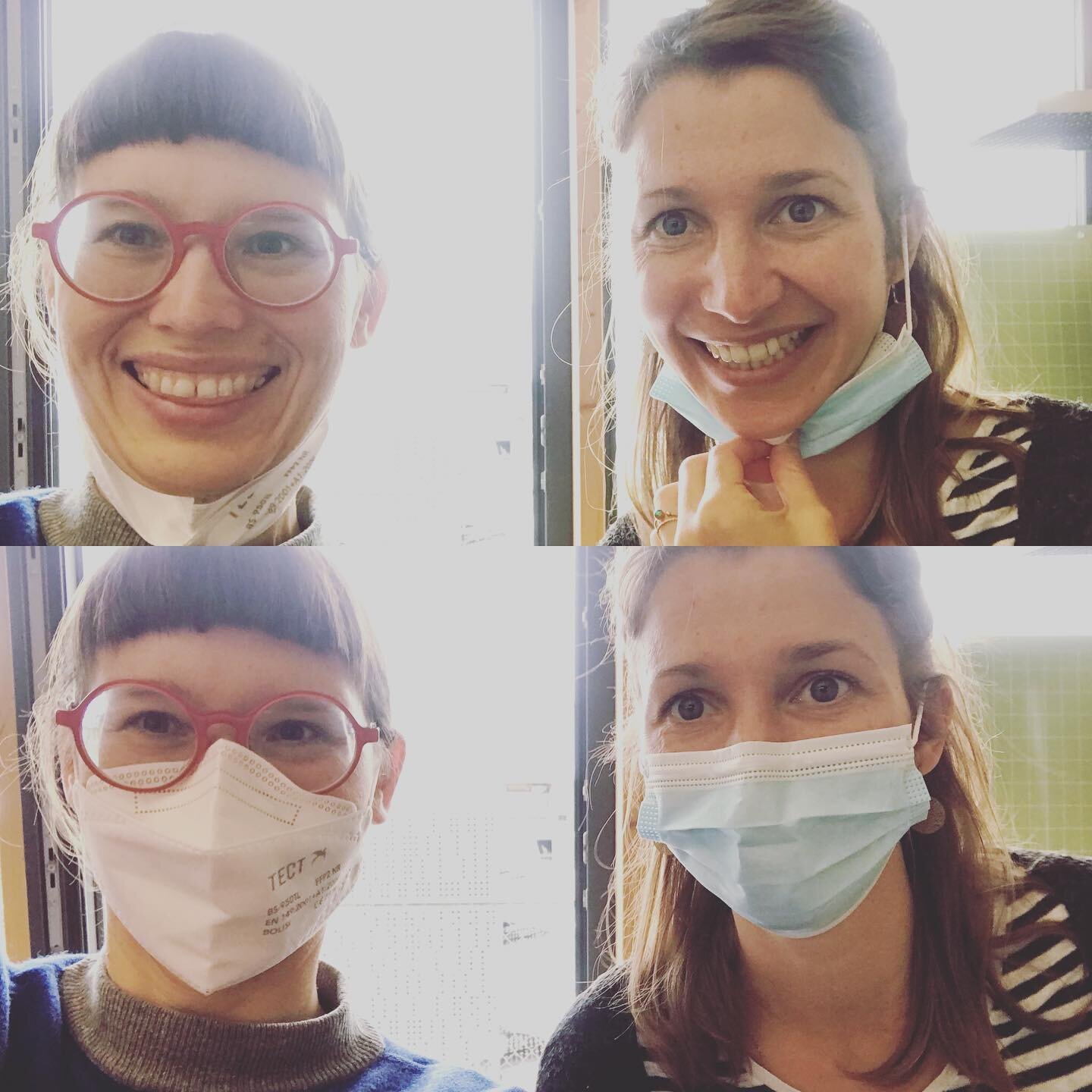 So happy to work in reality, 3D, Person-to-Person! 
.
Natalia (left) and Ruth (right) @Freitag
.
#notonline #lovework