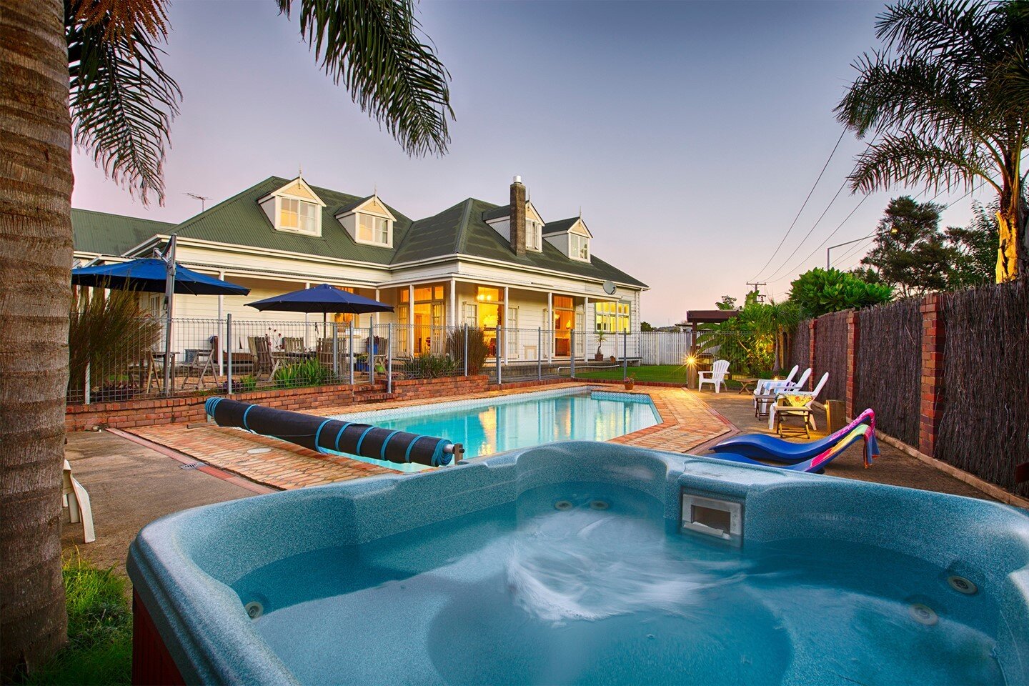 Hot tub ready and waiting.