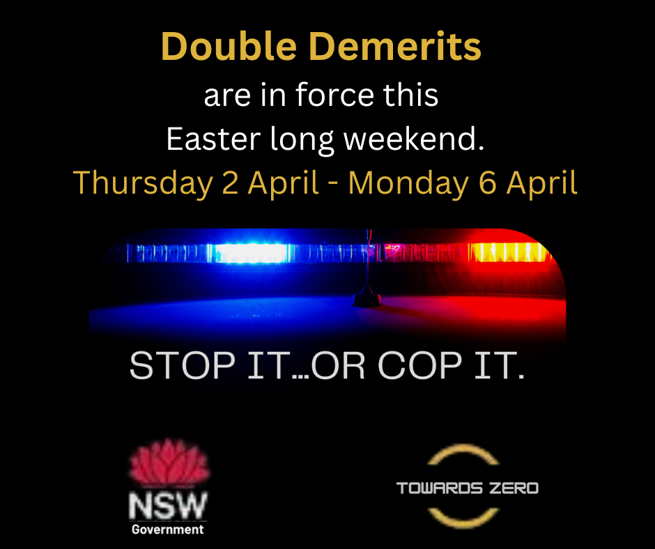 Easter 2026 Double Demerit Period – Road Safety Reminder