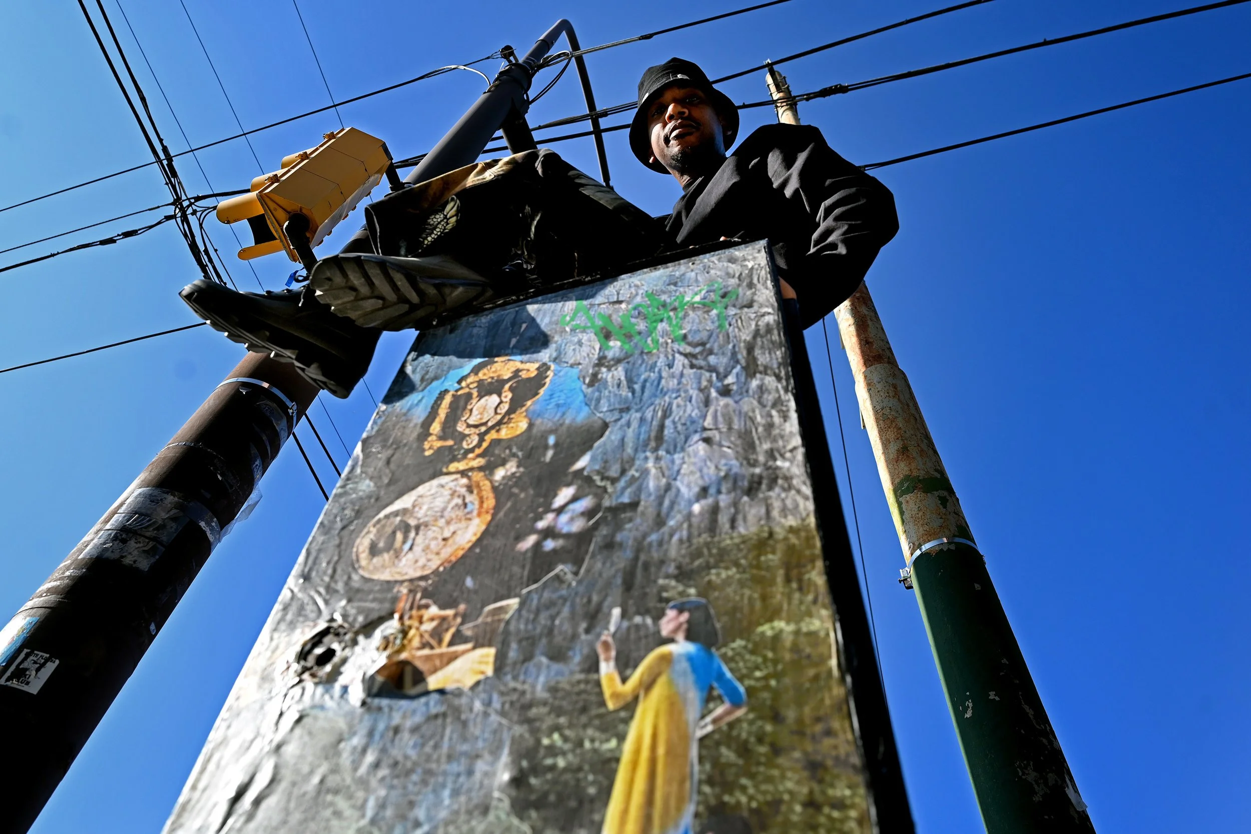 Yannick Lowery paints Philly's electric boxes, creates collages and dreams in color