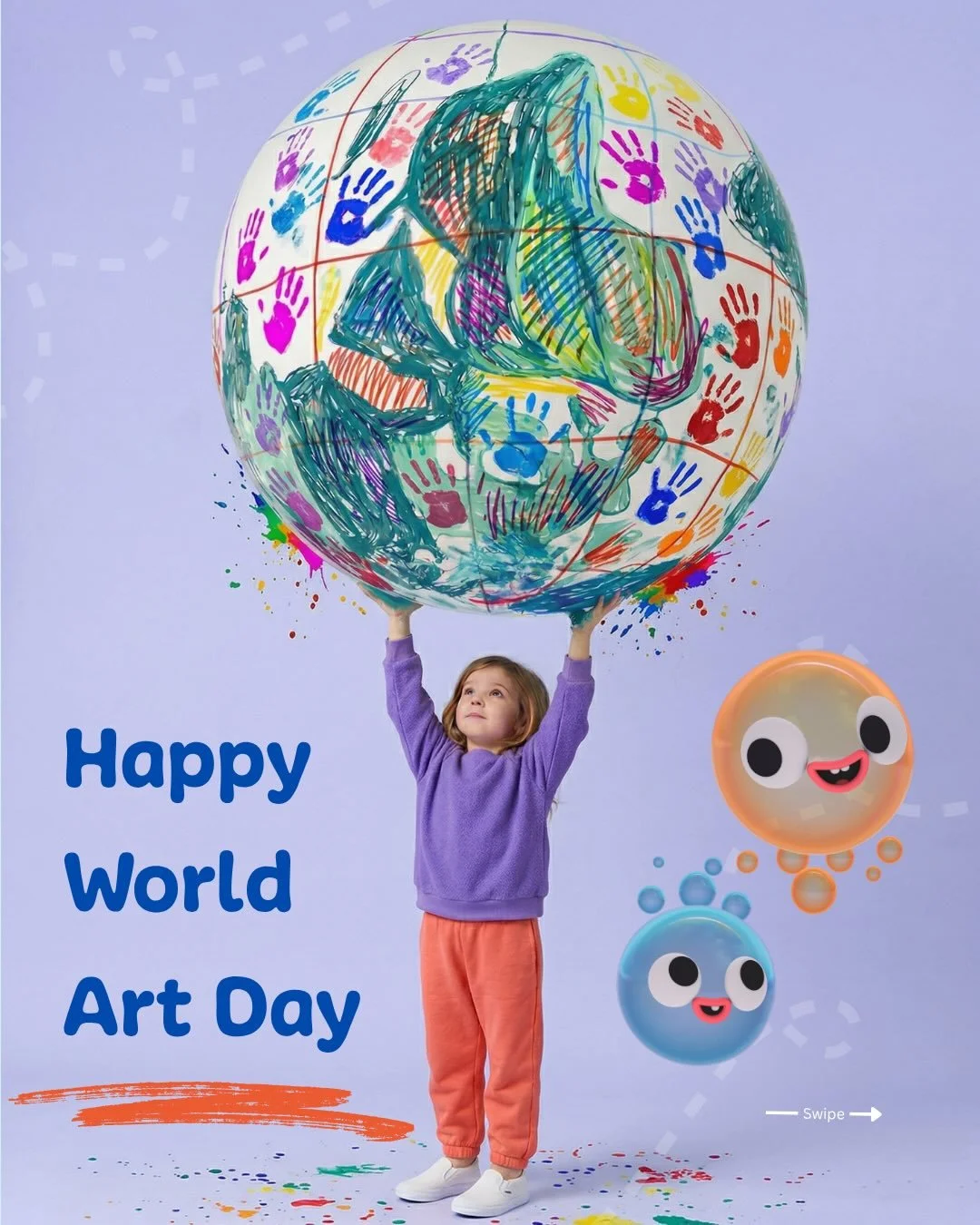 🎨✨ Happy World Art Day from Fizzy &amp; Suds! ✨🎨

Today we&rsquo;re celebrating all the ways little imaginations come to life through colour, music, movement and making a joyful mess 💛

From painting and dancing to decorating boxes and building cr