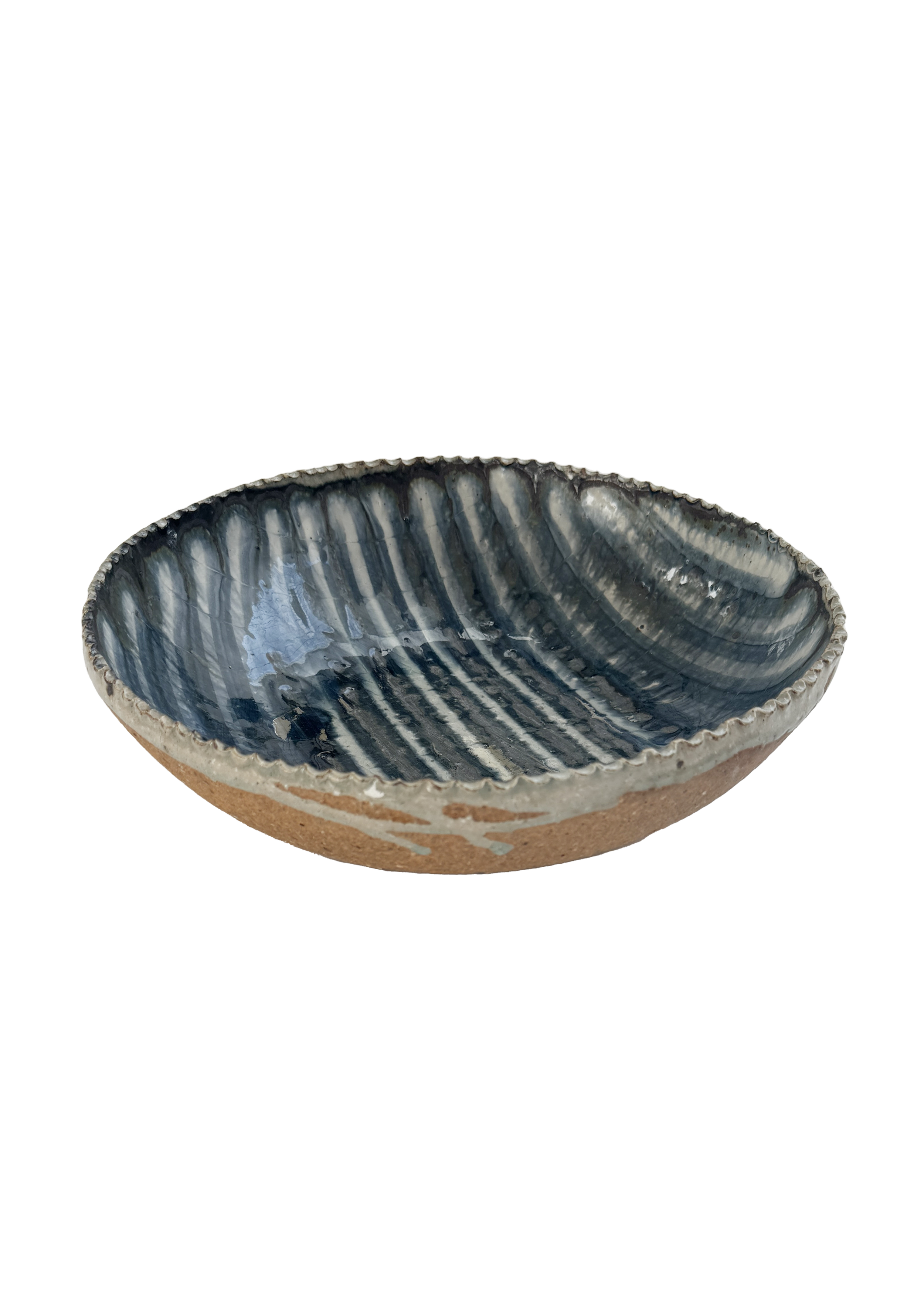 BLUE  & WHITE HIGH FIRE CELEBRATION BOWL by Tenshin Juba