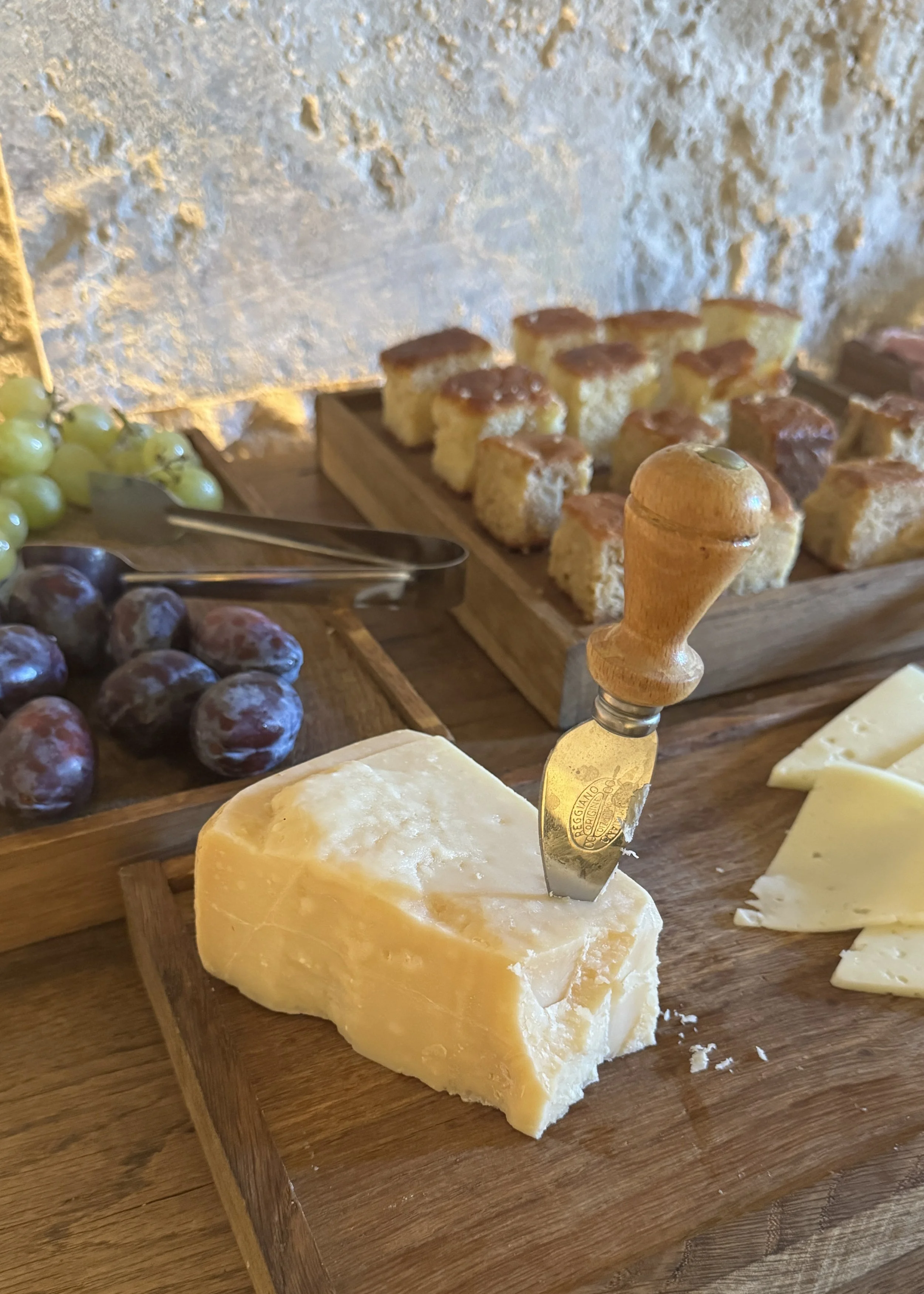  perfectly aged, 24 month Parmesan Cheese with garden fruit 