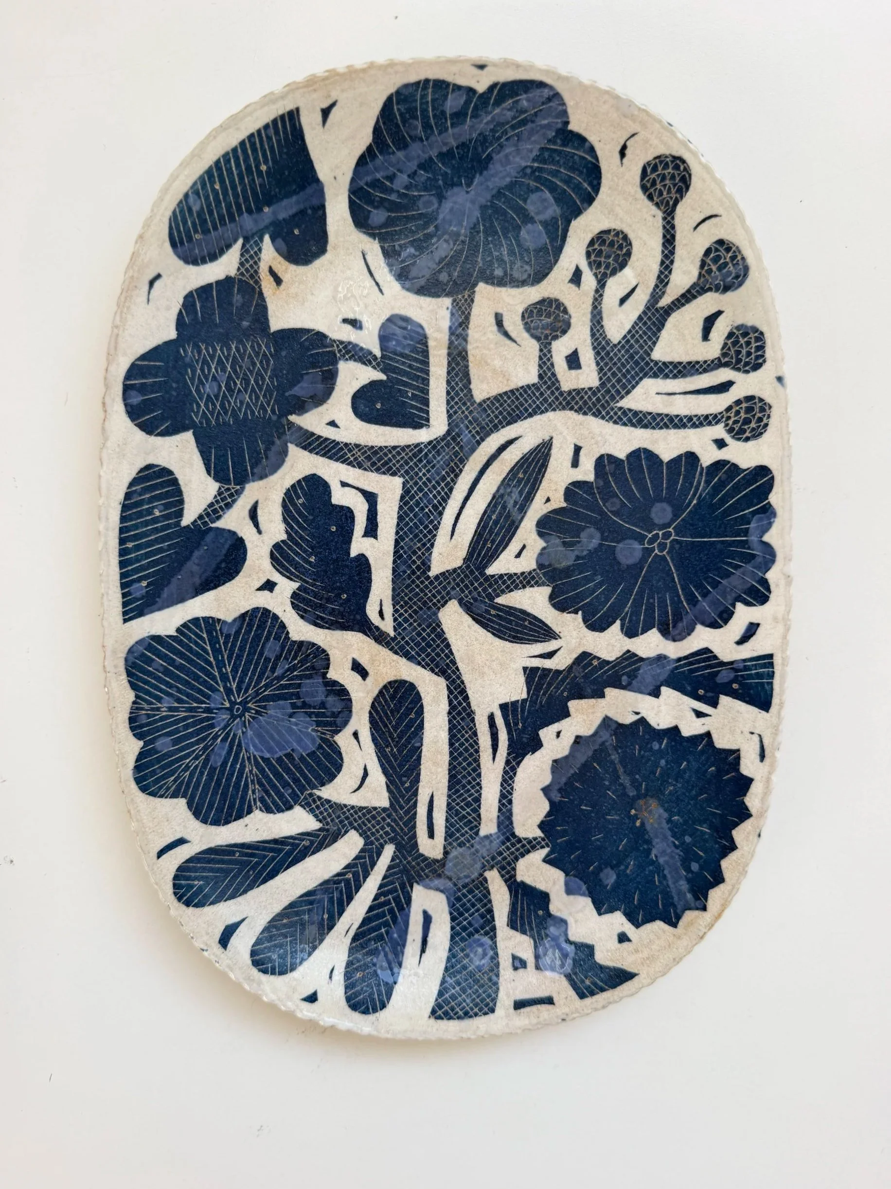 Makoto Kagoshima — Tree of Life Blue Flower on White