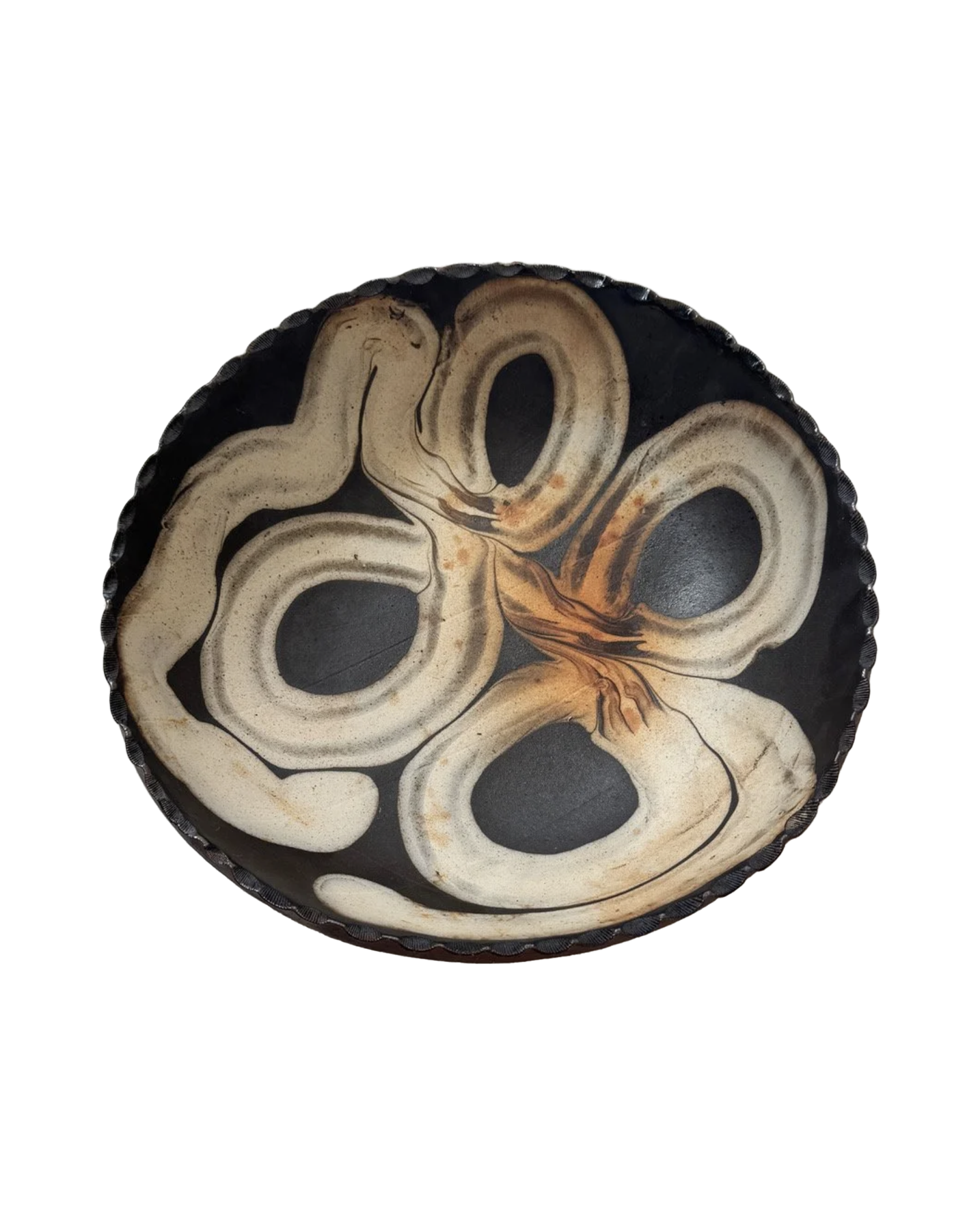 BLACK & WHITE HIGH FIRE CELEBRATION BOWL by Tenshin Juba