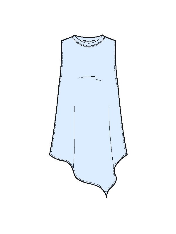 Peak Sleeveless Tee | Sky