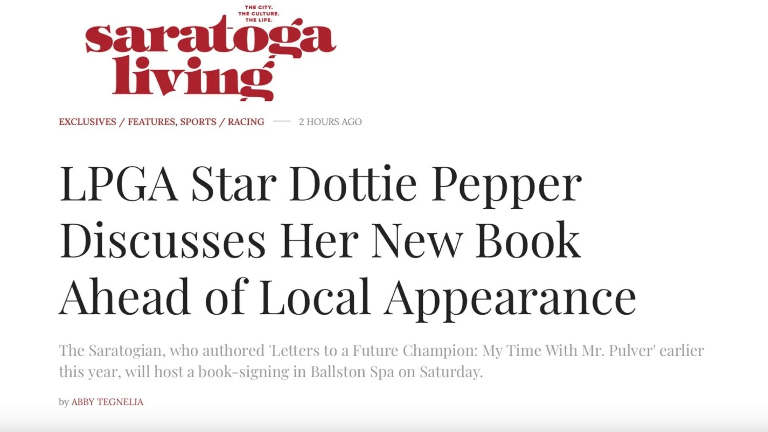 PEPPER DISCUSSES NEW BOOK ON GOLF, LIFE, AND MENTORSHIP