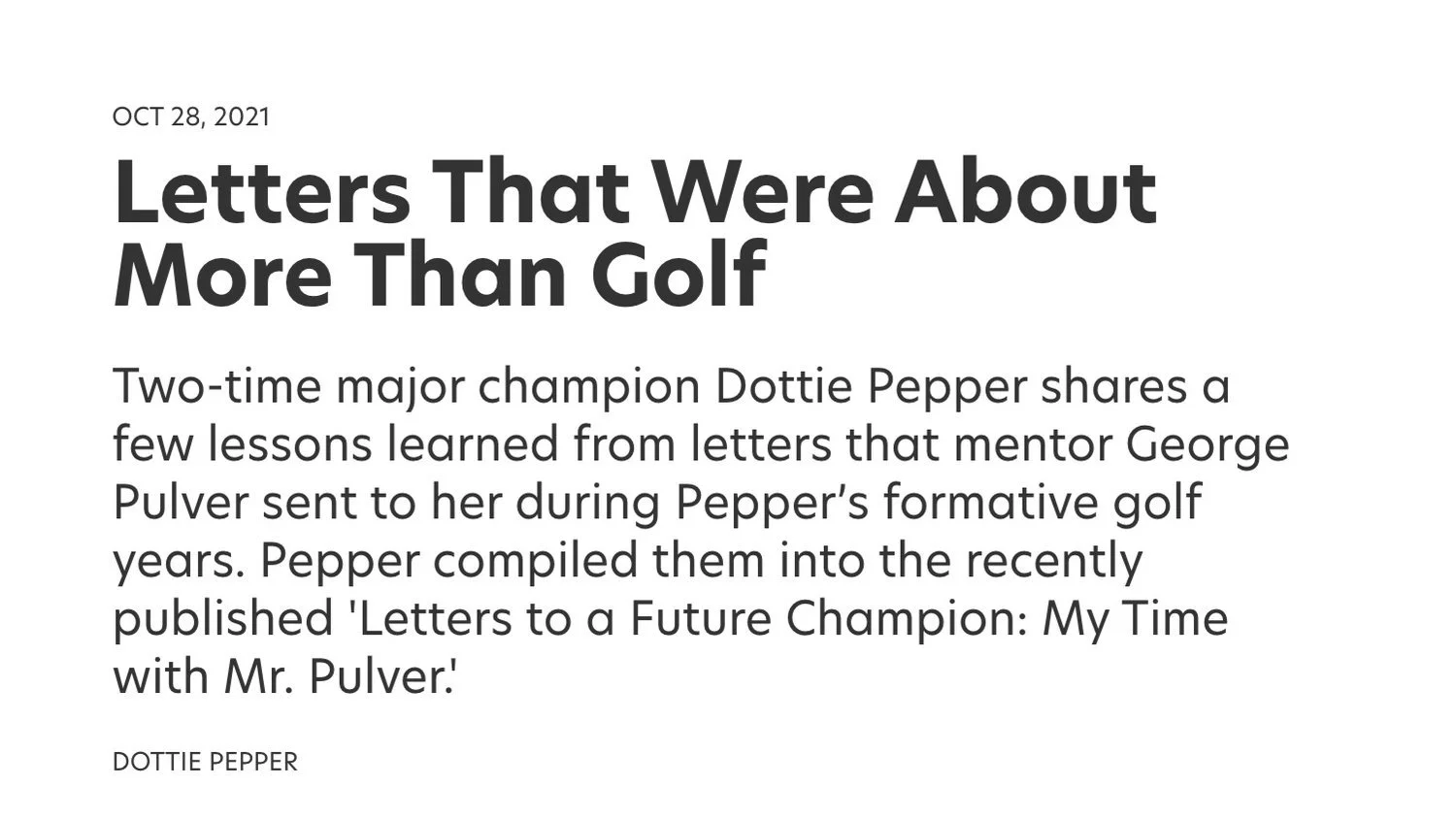 PEPPER PENS PERSONAL ENTRY ABOUT MENTOR FOR SI’S MORNING READ