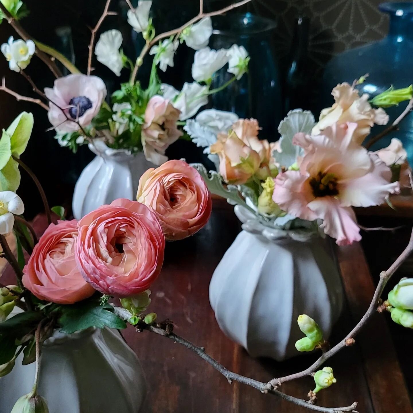 Disappointed that you didn't get your Valentine's order in before my deadline?  I have mini arrangements in keepsake ceramic vases perfect for gifting or placing on a cocktail or bedside table...treat yourself, a friend, teacher or child!  Each with 