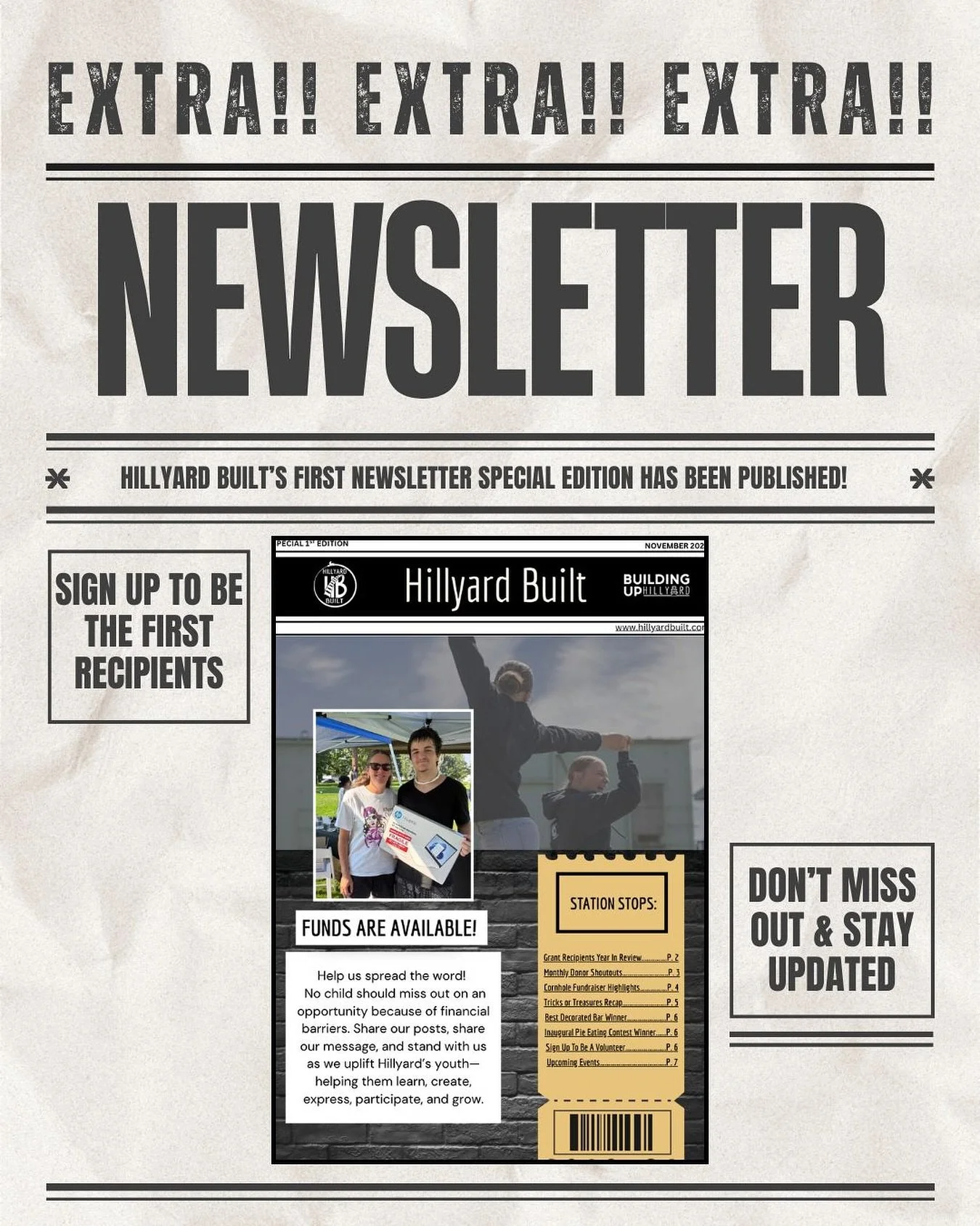 Our very first newsletter has been published! 

Because it&rsquo;s our first, it&rsquo;s kind of special and kind of long! Lots of quick info to recap our last few months.

Check it out and sign up to be the first notified on those to follow!