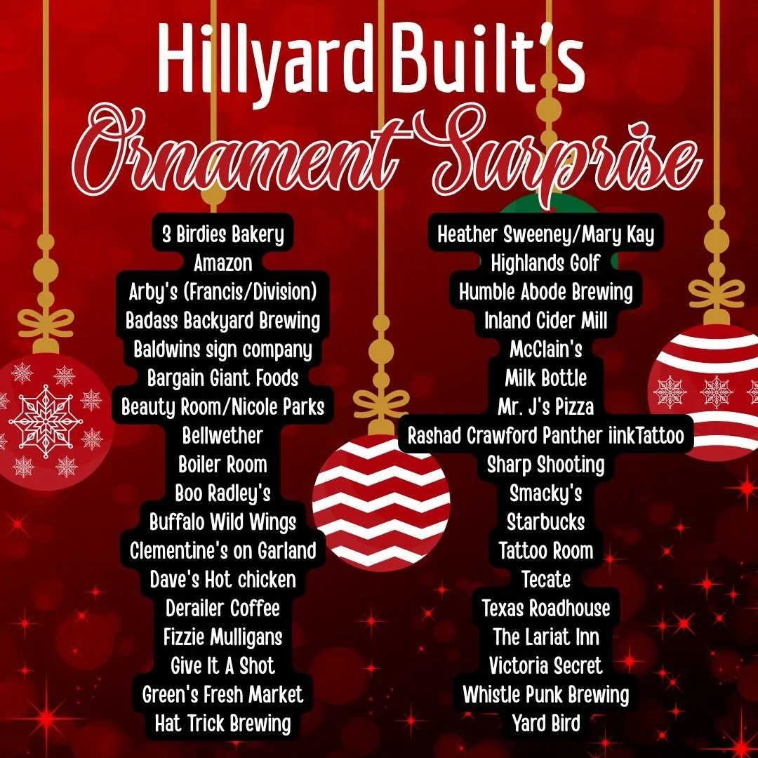 Balls are stuffed!!! Which goodies will your ornament hold?

$25 guarantees a gift card of at least $25, but some hold $50, $100, or $125 worth!!

We are reserving a handful to be purchased at our party Friday night, but we still have some you can bu