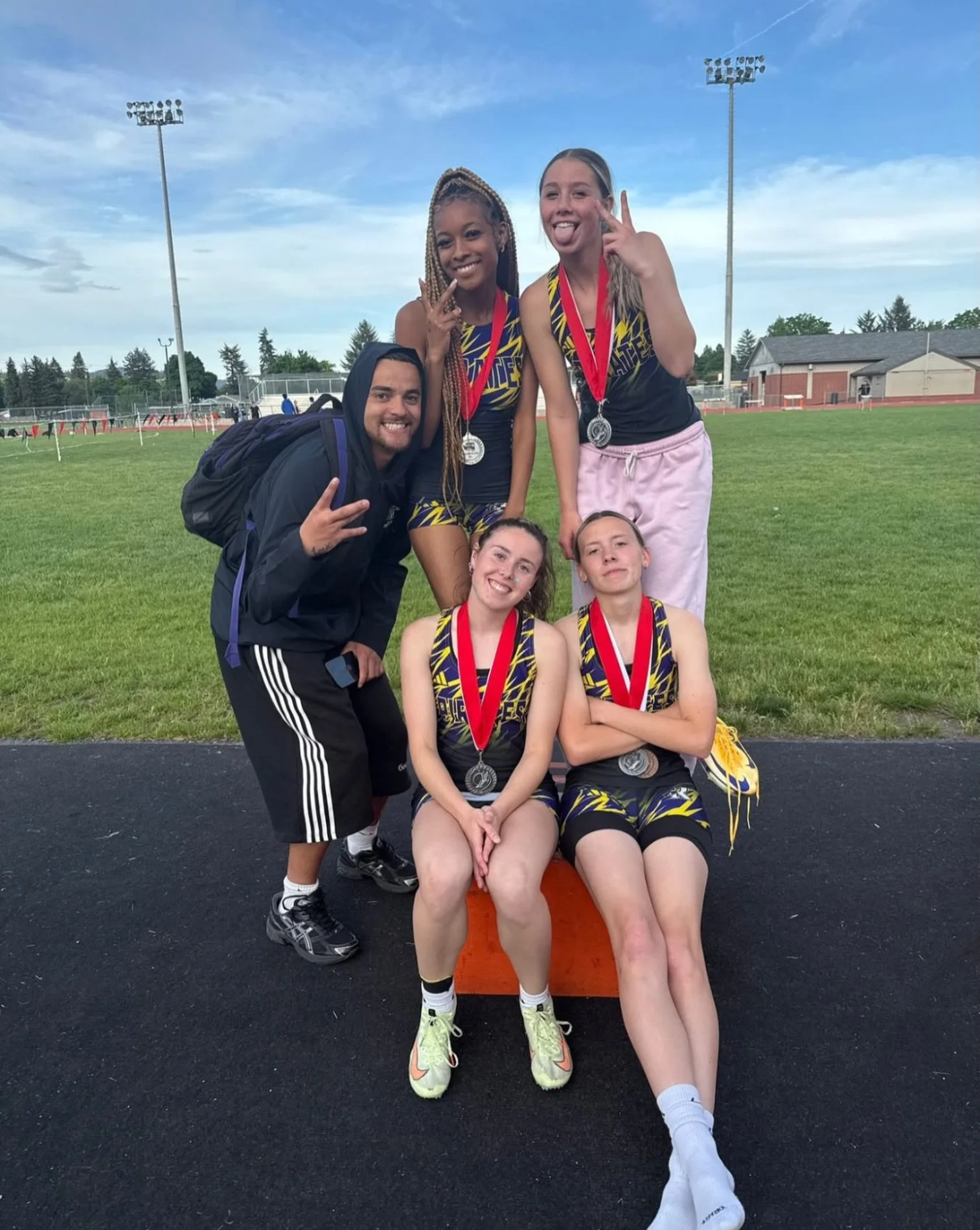 Wishing the best of luck to our Pirate ambassadors Saige &amp; Jordyn and the Rogers High School Track &amp; Field team as they head to state! 🏴&zwj;☠️ 
Huge congrats to Eva Krebs, Saige Stuart, Jordyn Bridges, &amp; Meaquiyah Tomeo for taking 2nd a