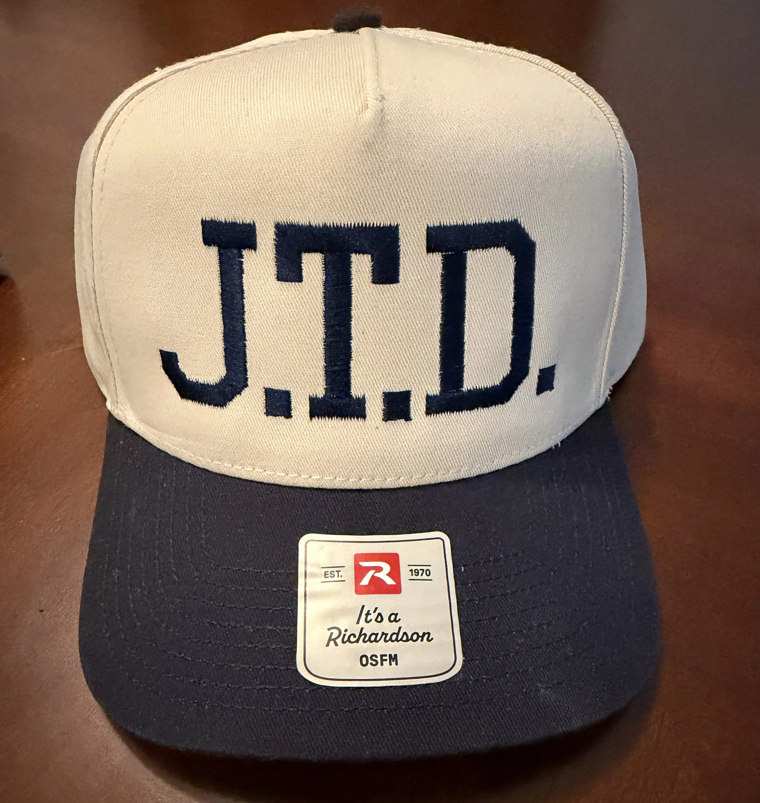 Personalize Embroidery on Richardson Brushed Chino Cap