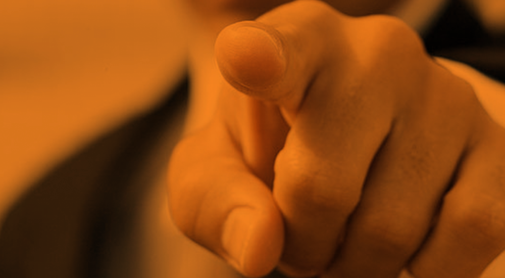 Three Fingers Pointing Back