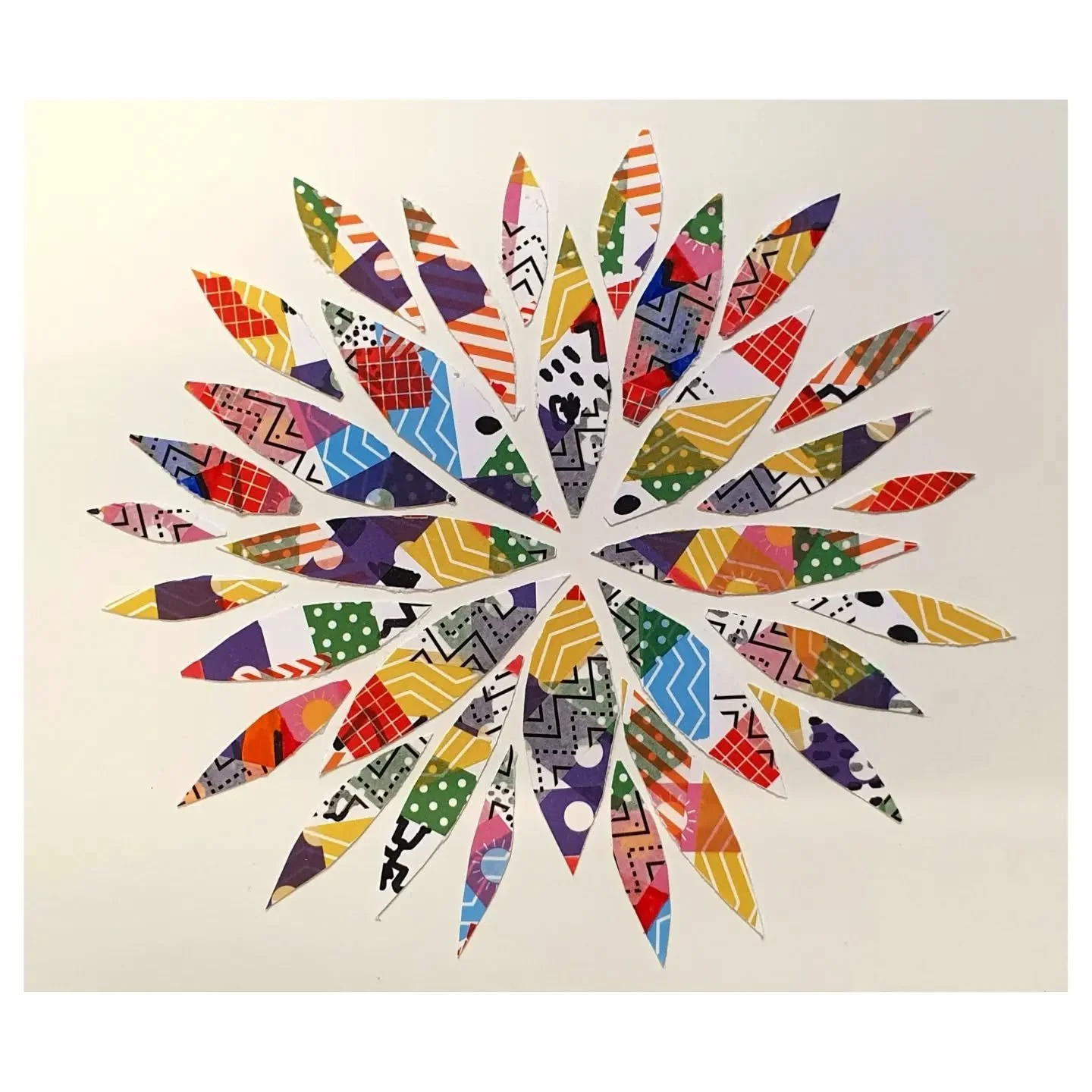 'Flower Power' *FOR SALE*  lush collage flower using tons of Washi tape:) A5 size. High quality prints any size also available! DM me!  Swipe to see the cool work in progress shots from start to finish!  I've always been drawn to flowers, they just b