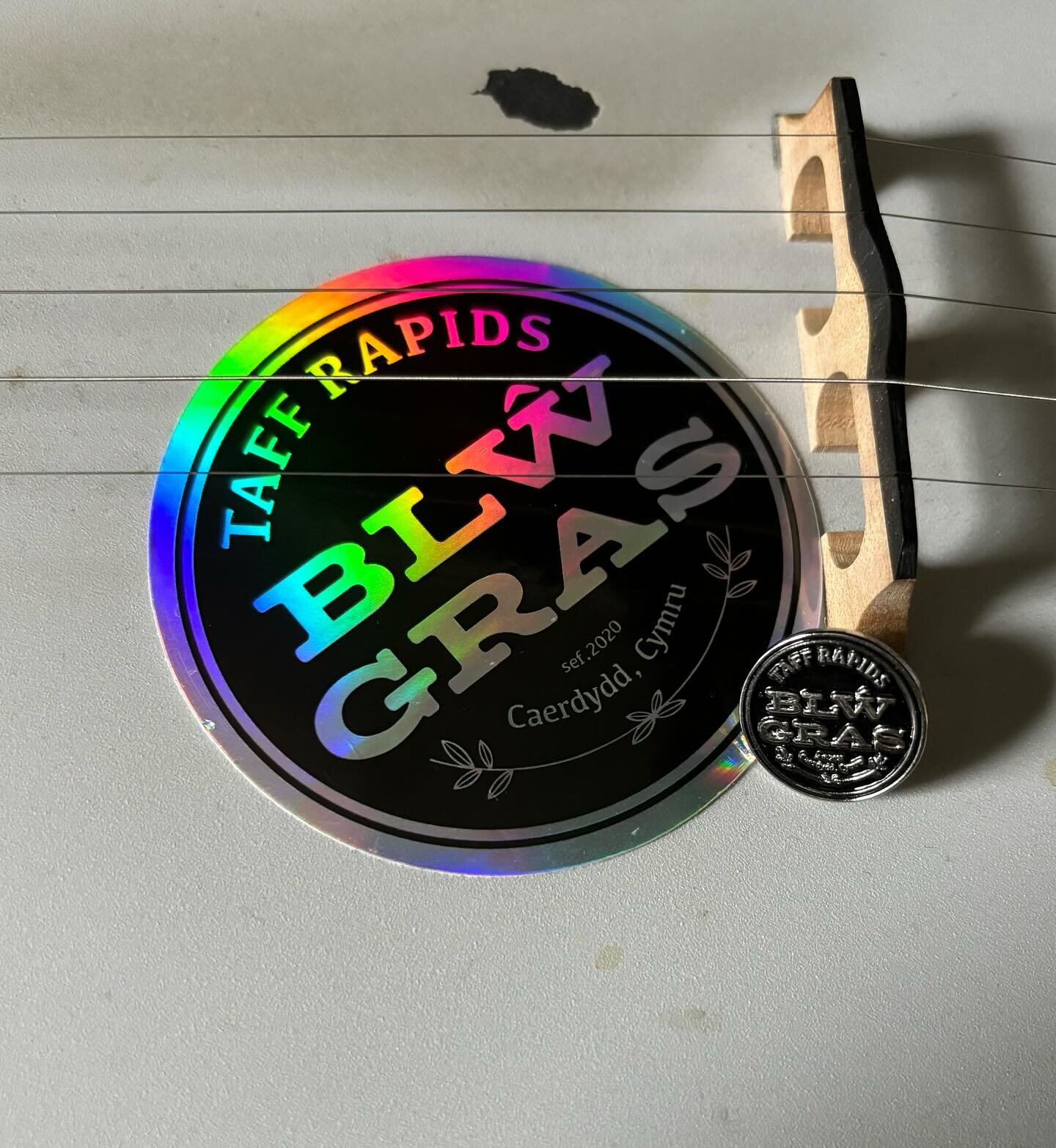 They are live! 

Get your pin badges, with a holographic sticker from today! 

It is bandcamp friday so we pay no fees. 

This small purchase is going to go straight to paying for upcoming mixing sessions, so rock that Blŵgras and help us get it out 