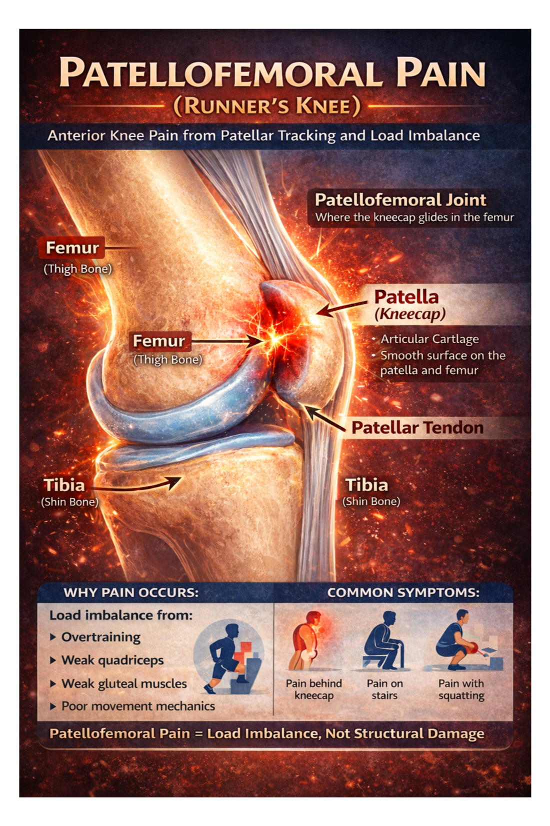 Patellofemoral Pain Infographic – Runner’s Knee Explained