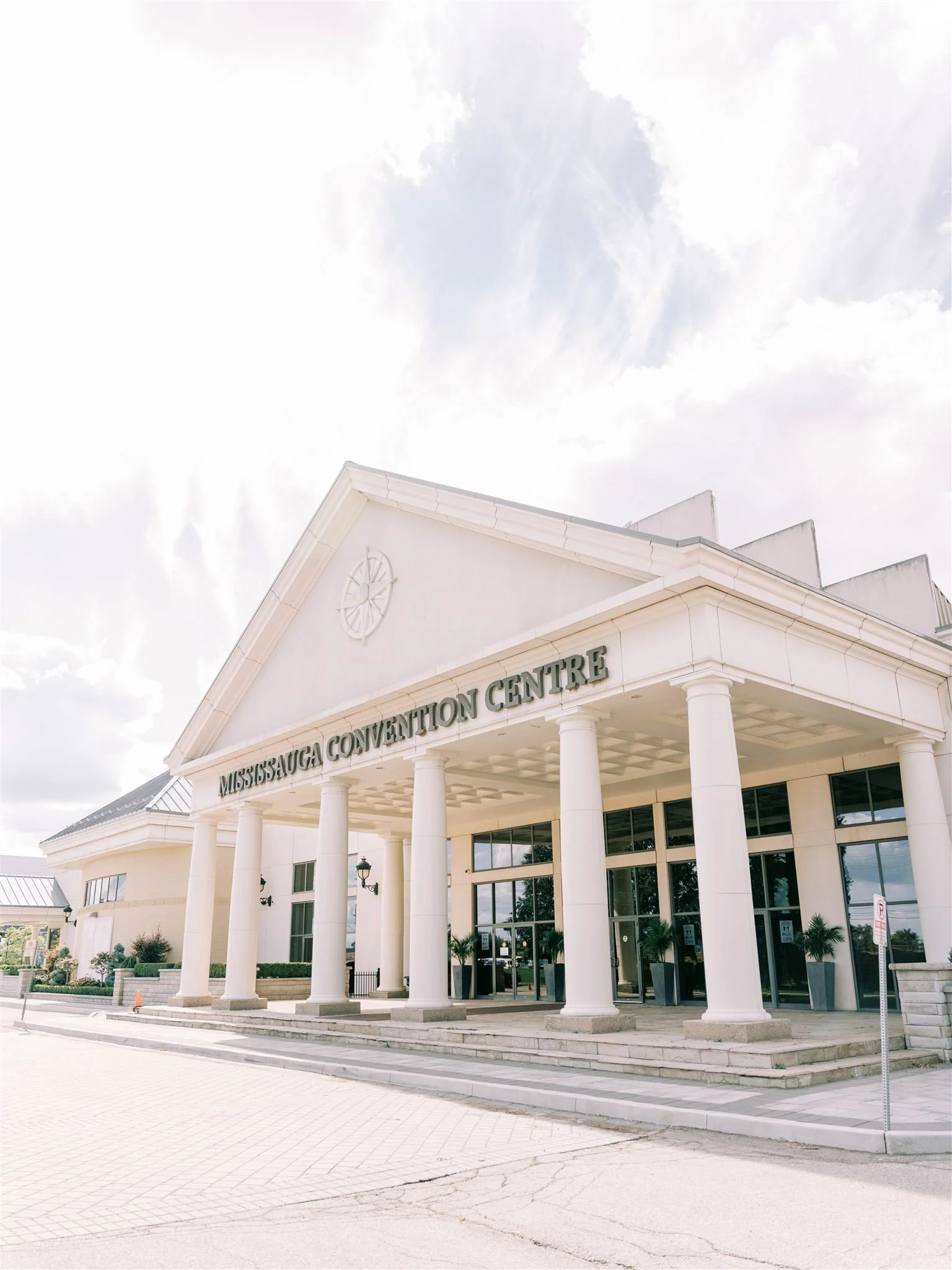 An exterior image of a banquet hall in Mississauga, Ontario.