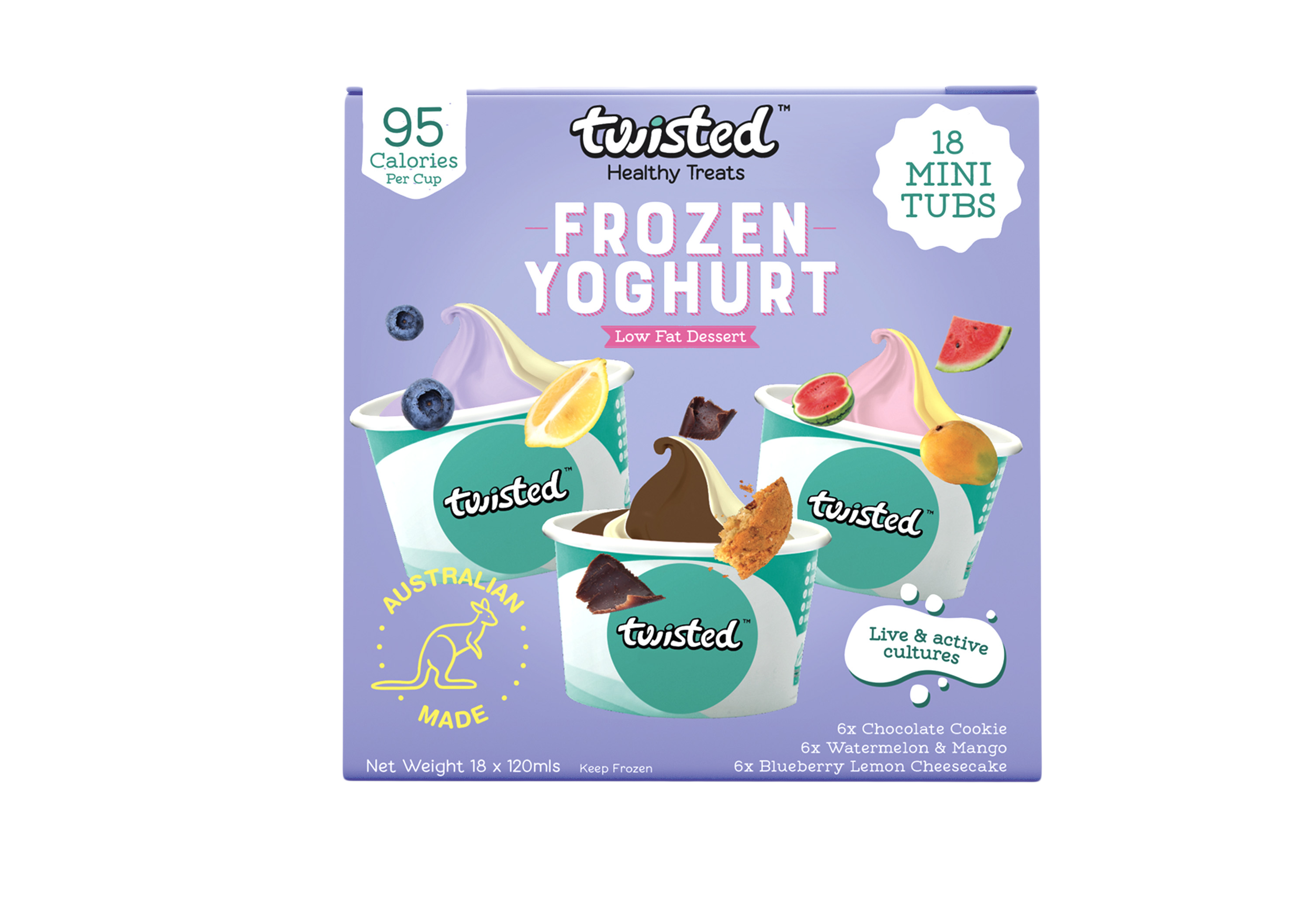 Twisted Frozen Yoghurt Cups Range — Twisted Healthy Treats