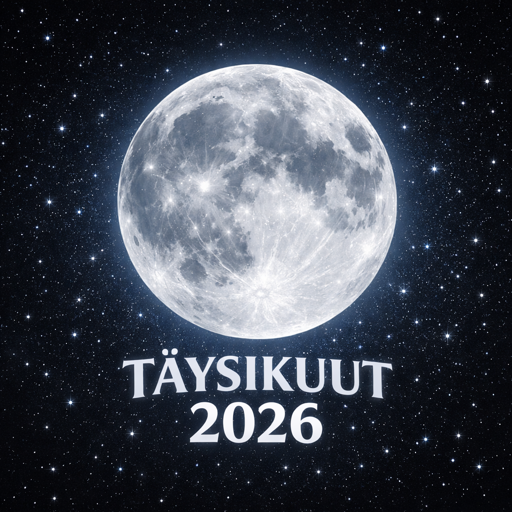 Täysikuut Suomessa 2026 – Milloin on seuraava täysikuu?