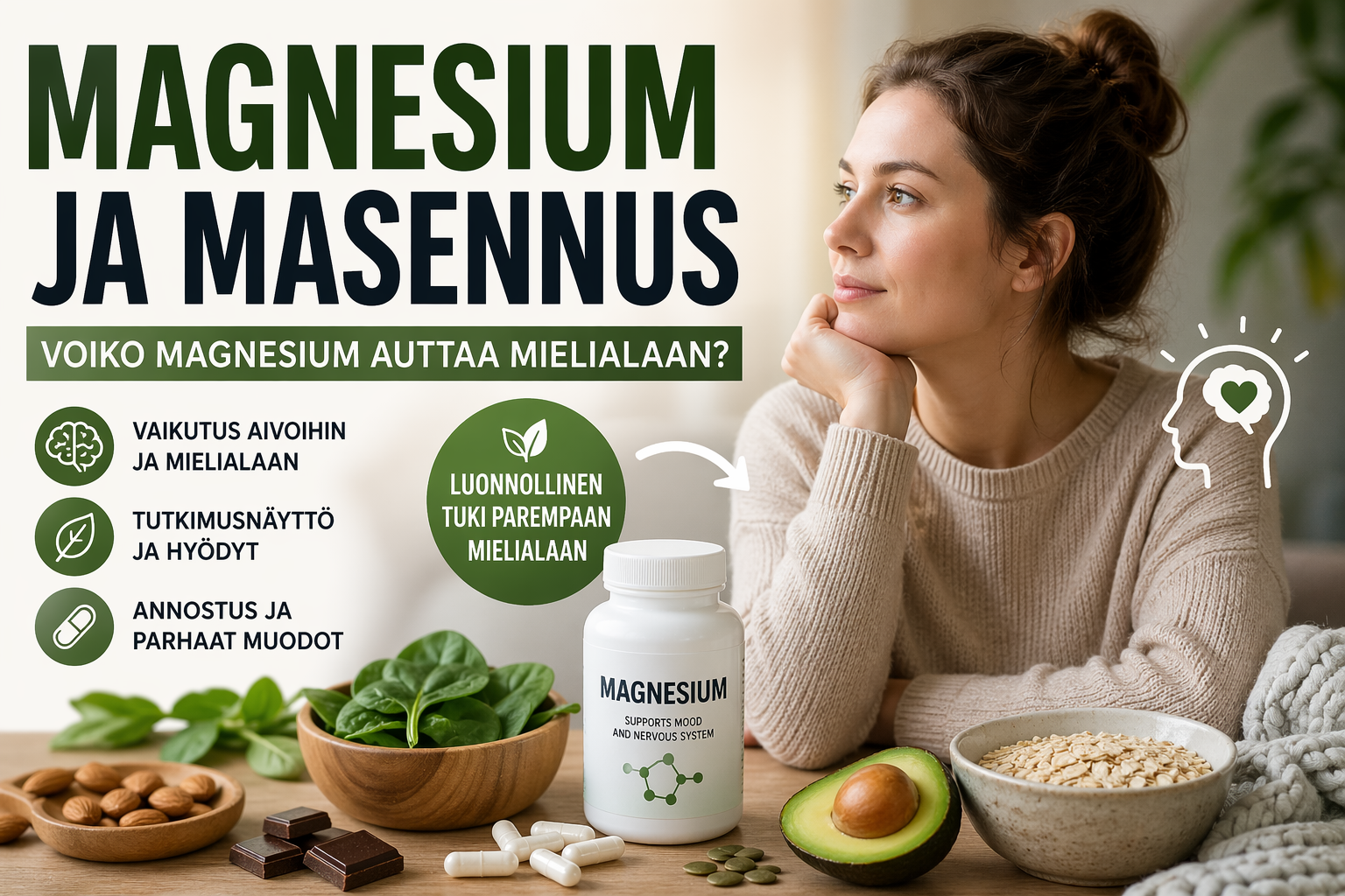 Auttaako magnesium masennukseen?